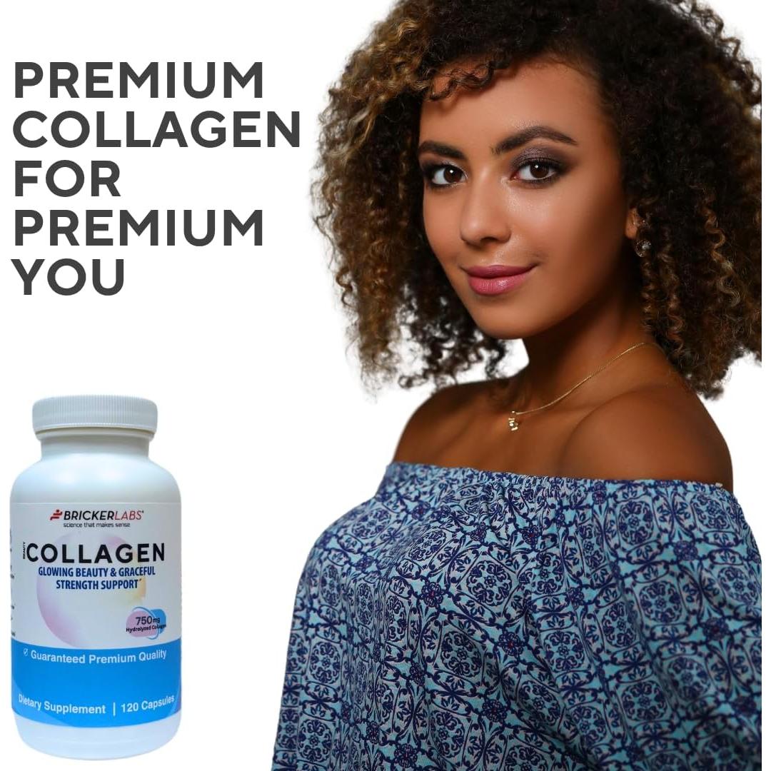 Suplemento de colágeno Bricker Labs 750mg - 120 cápsulas