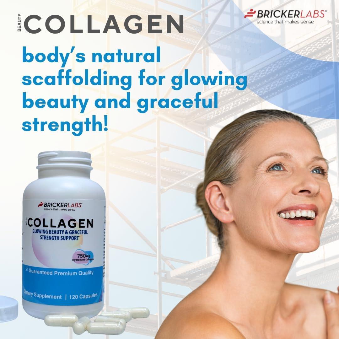 Suplemento de colágeno Bricker Labs 750mg - 120 cápsulas
