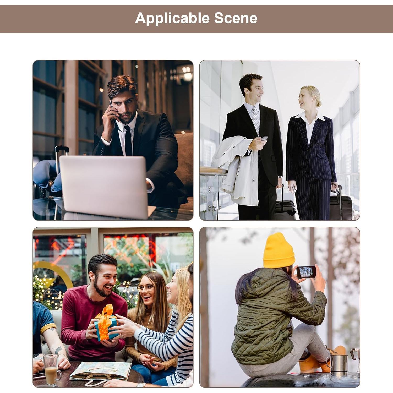 Bolso de Hombro de Cuero COSCOOA Marrón 21x9x25cm