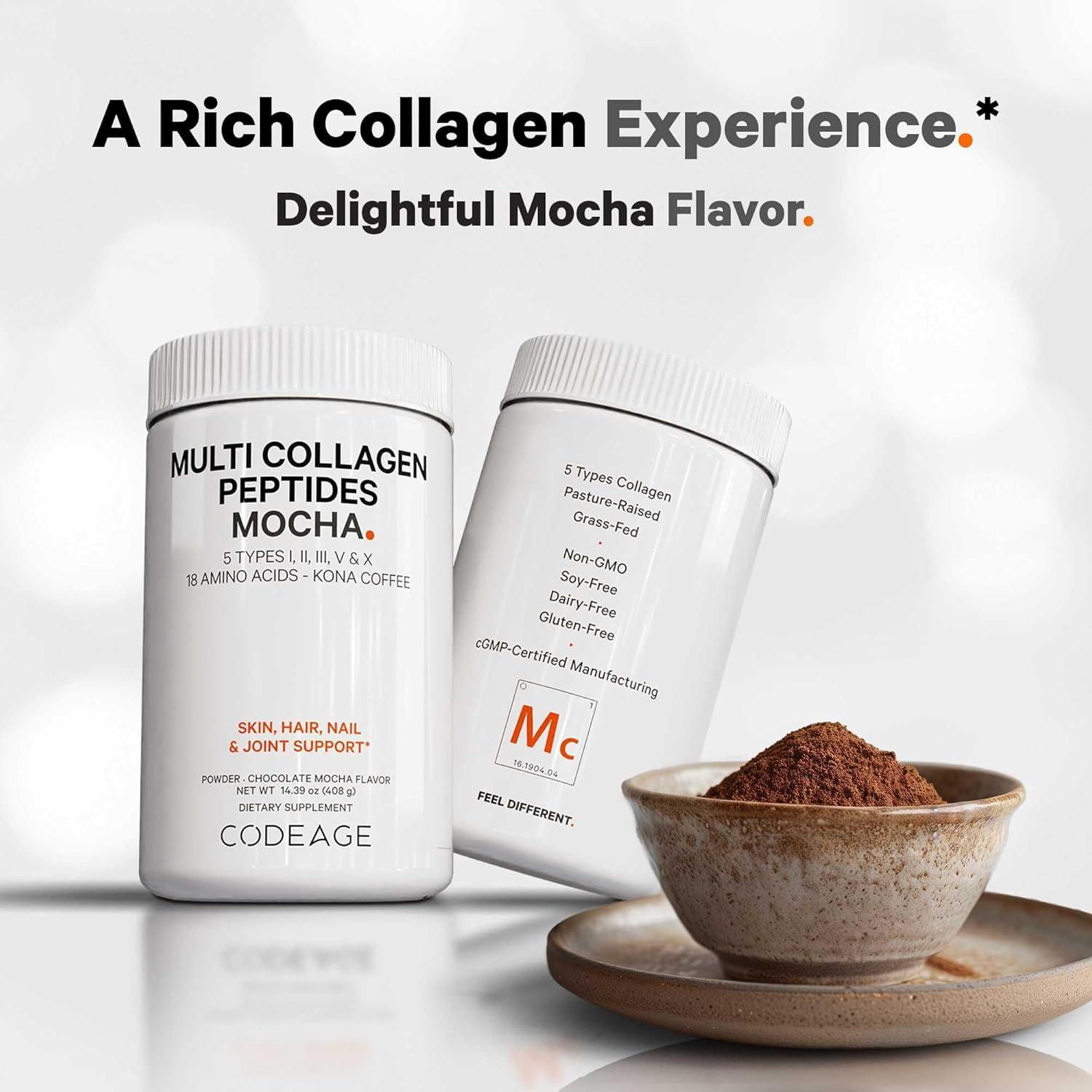 Codeage Multi Colágeno Pétidos en Polvo Sabor Café Mocha 410g
