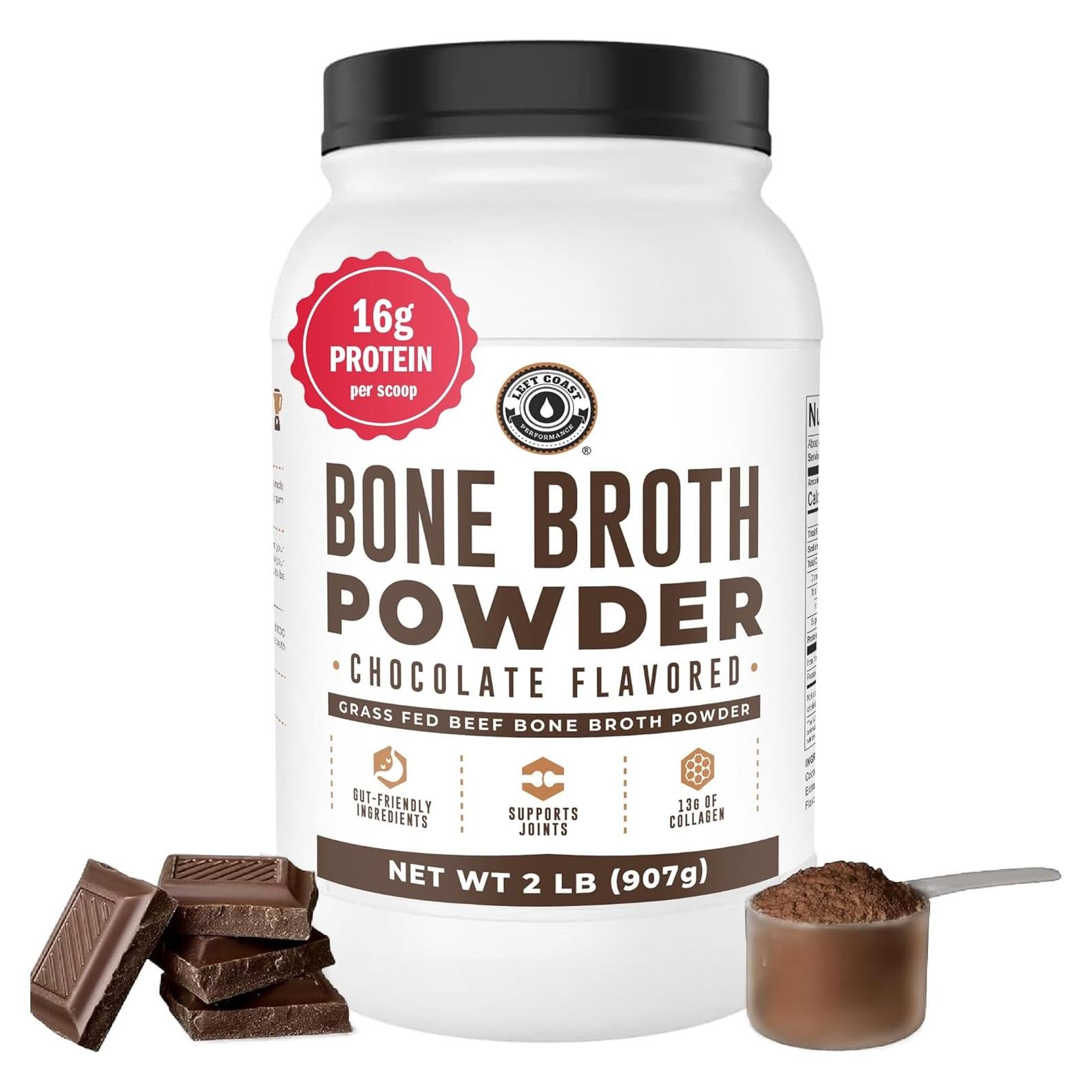 Proteína en Polvo de Caldo de Huesos Chocolate Left Coast 0.91kg