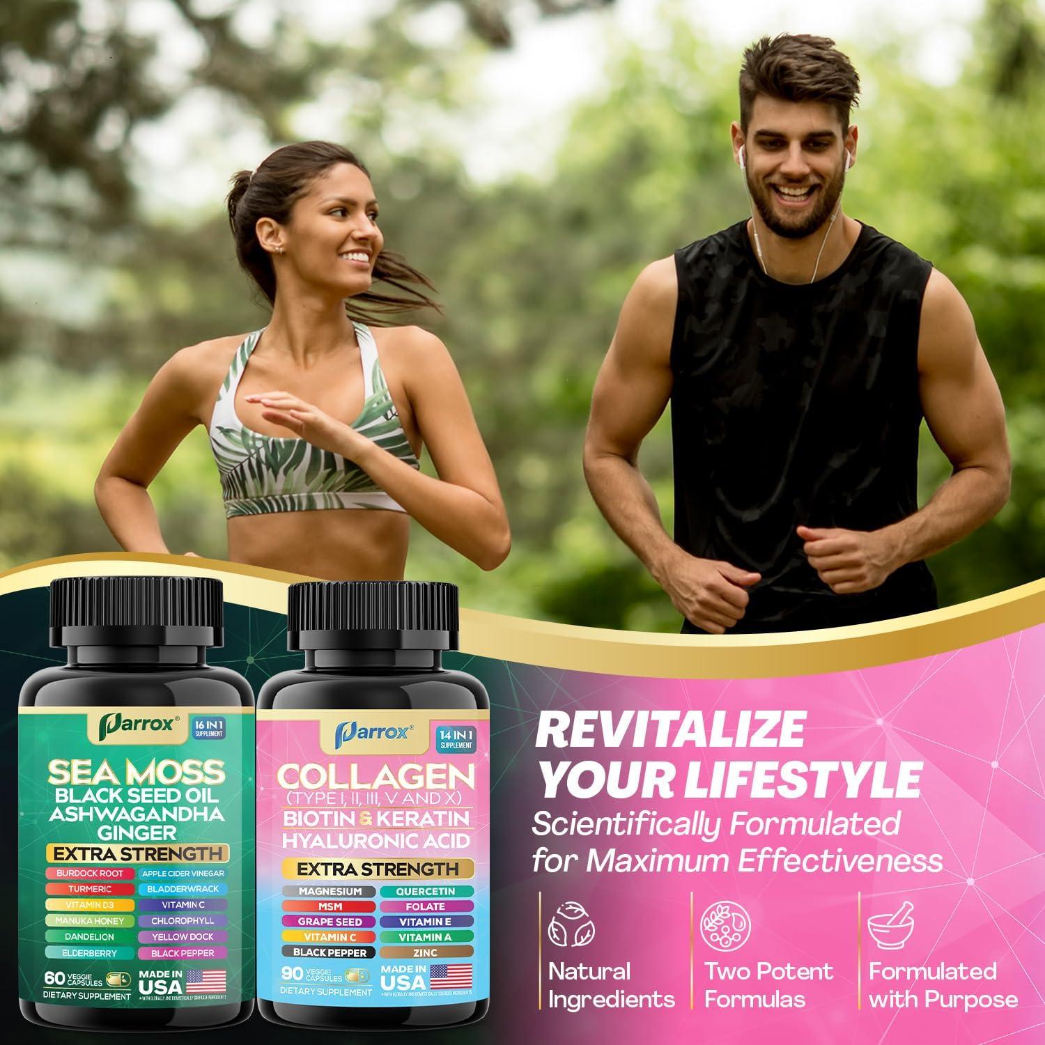 Suplemento Parrox Bienestar Radiante 150 Cápsulas - Musgo Marino y Colágeno