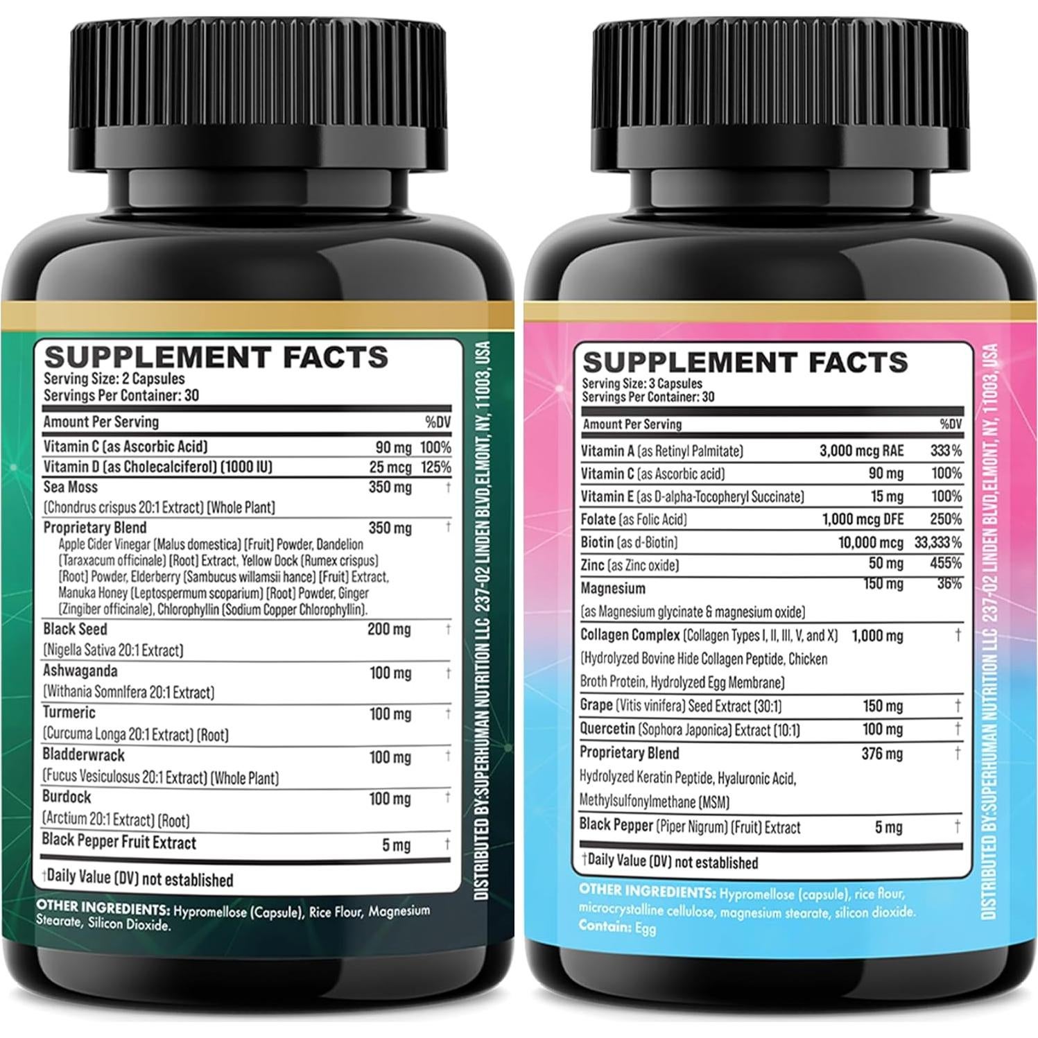 Suplemento Parrox Bienestar Radiante 150 Cápsulas - Musgo Marino y Colágeno