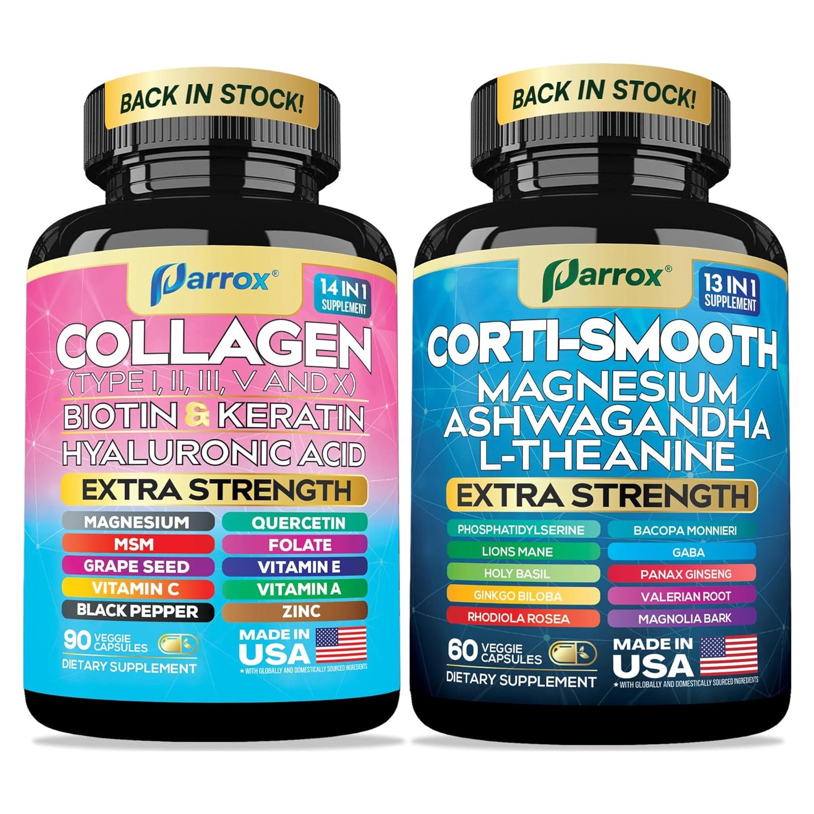 Suplemento Parrox 27 Ingredientes - Soporte Cortisol y Colágeno