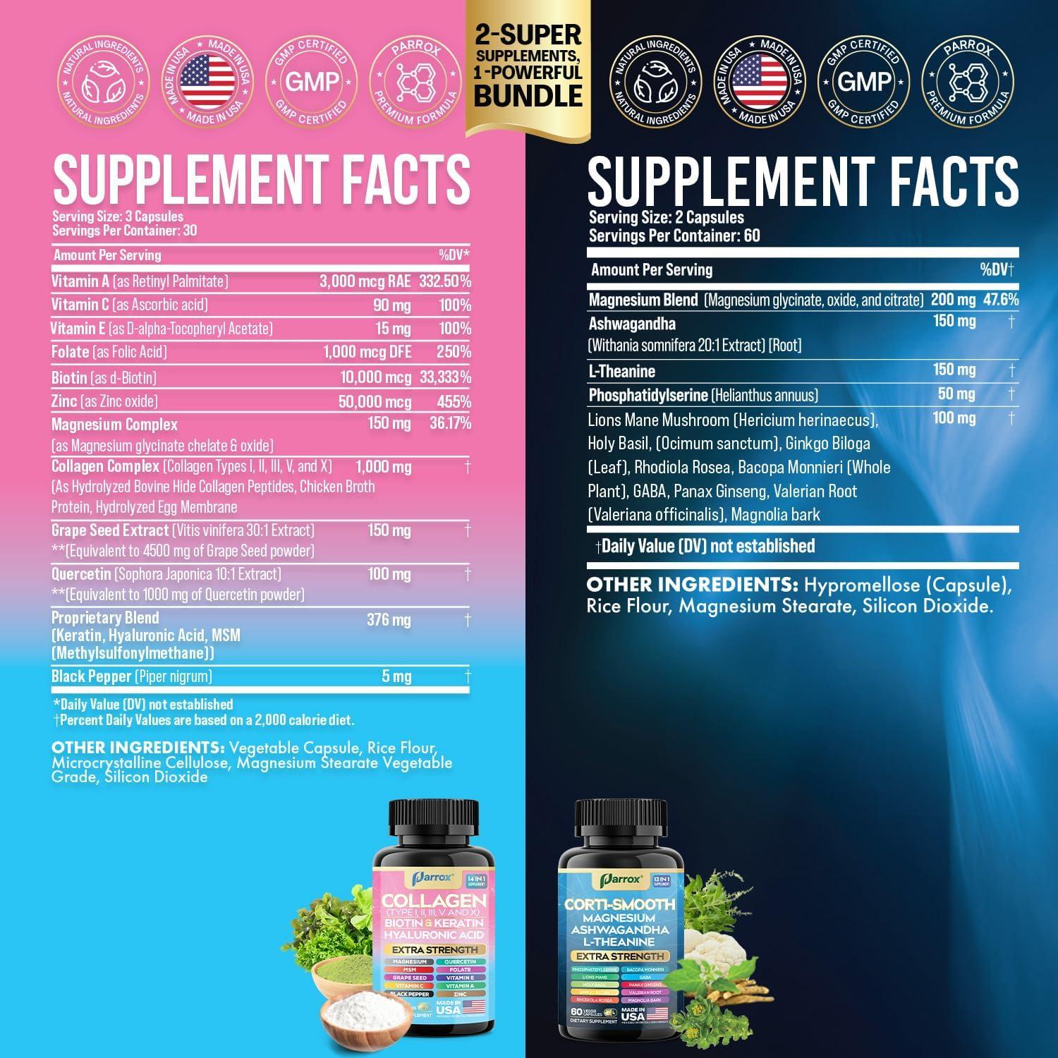 Suplemento Parrox 27 Ingredientes - Soporte Cortisol y Colágeno