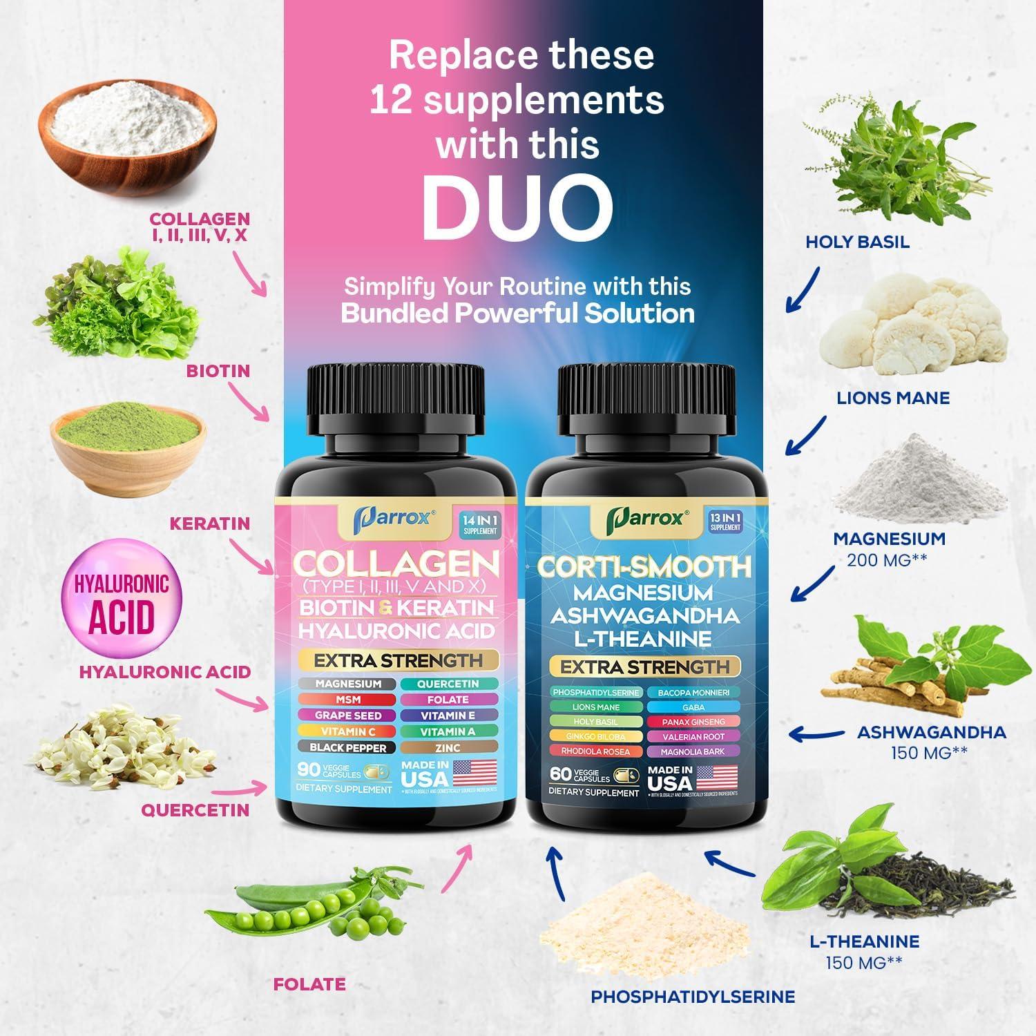 Suplemento Parrox 27 Ingredientes - Soporte Cortisol y Colágeno