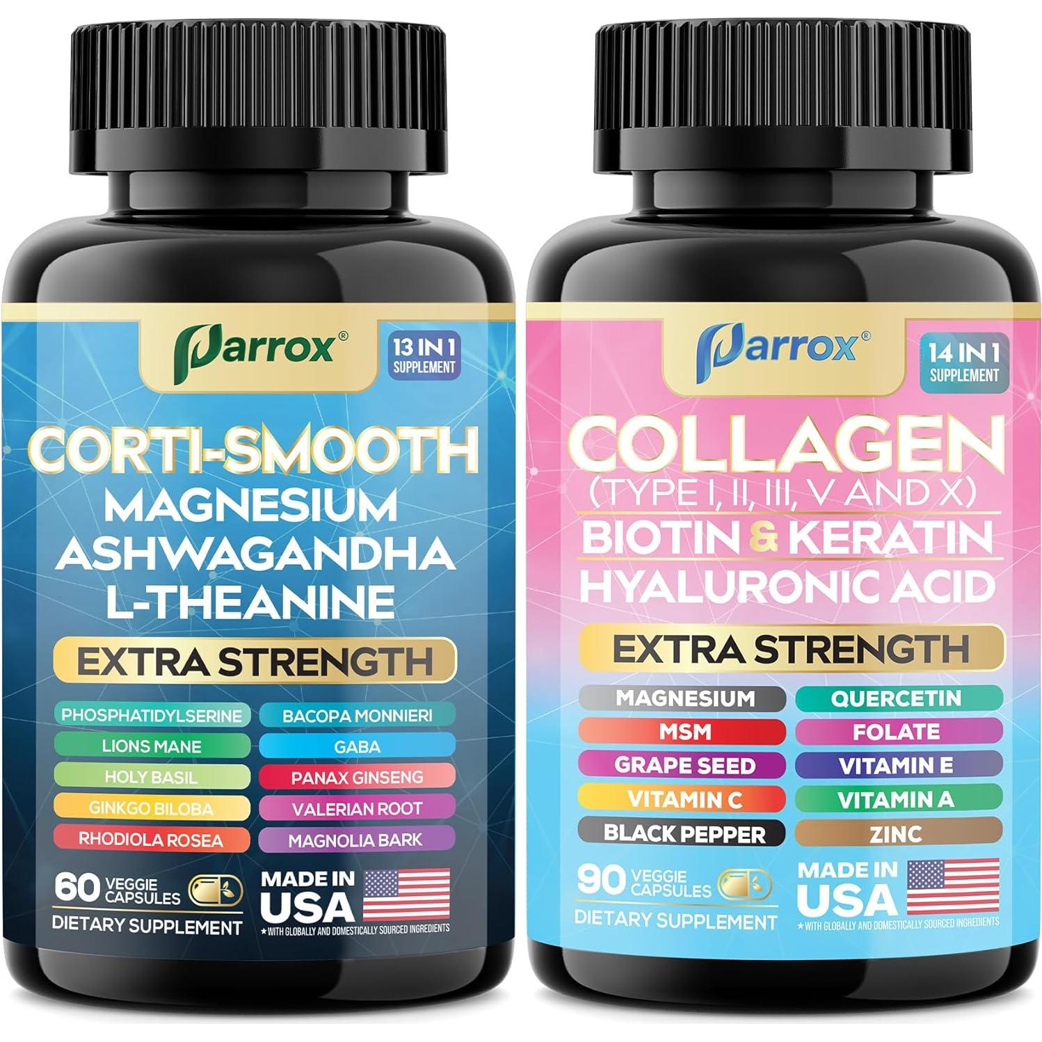 Suplemento Parrox 27 Ingredientes - Soporte Cortisol y Colágeno