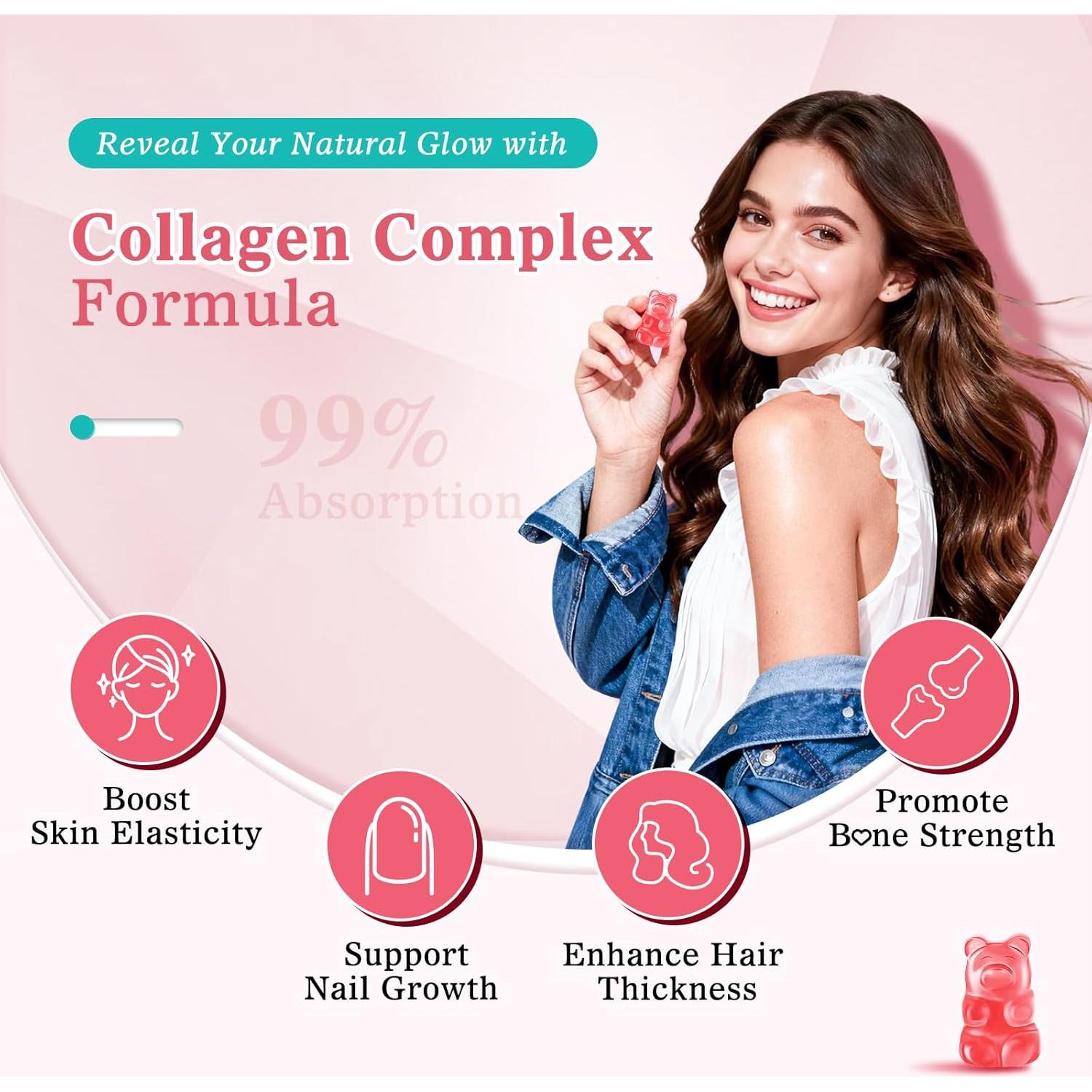 Gomitas de Colágeno Vazatisi 120 Unidades Sabor Fresa