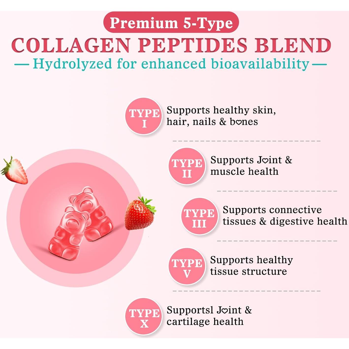 Gomitas de Colágeno Vazatisi 120 Unidades Sabor Fresa