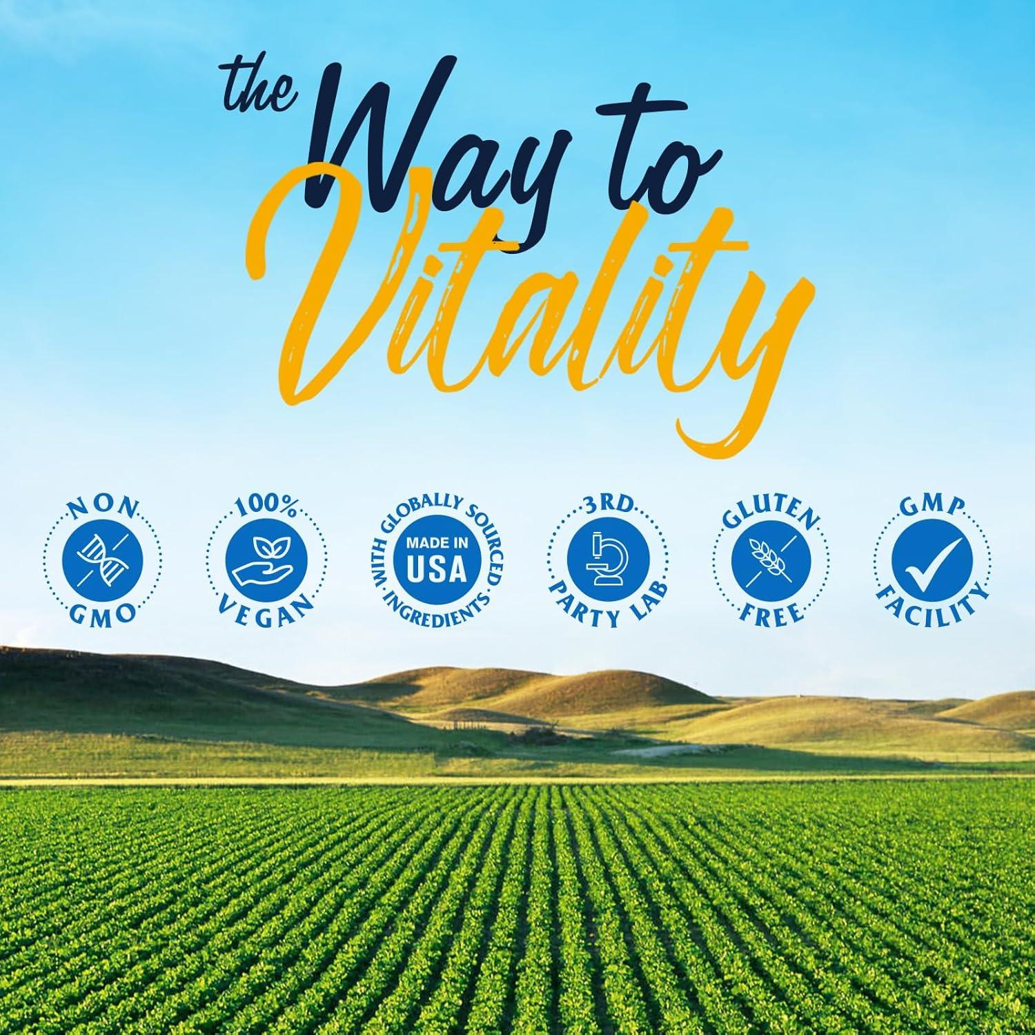 Suplemento de Ácido Hialurónico Vitalitown 250 mg + Vitamina C 90 Cápsulas Veganas