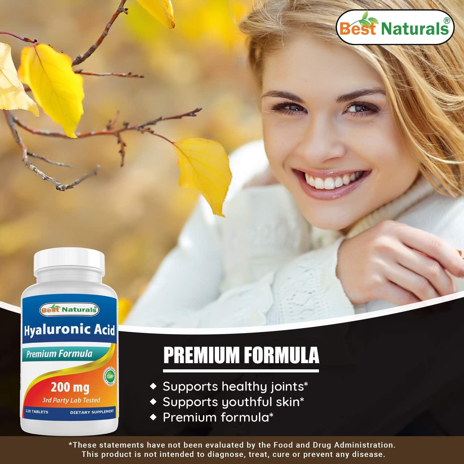 Ácido Hialurónico 200 mg Mejores Naturales 120 Tabletas