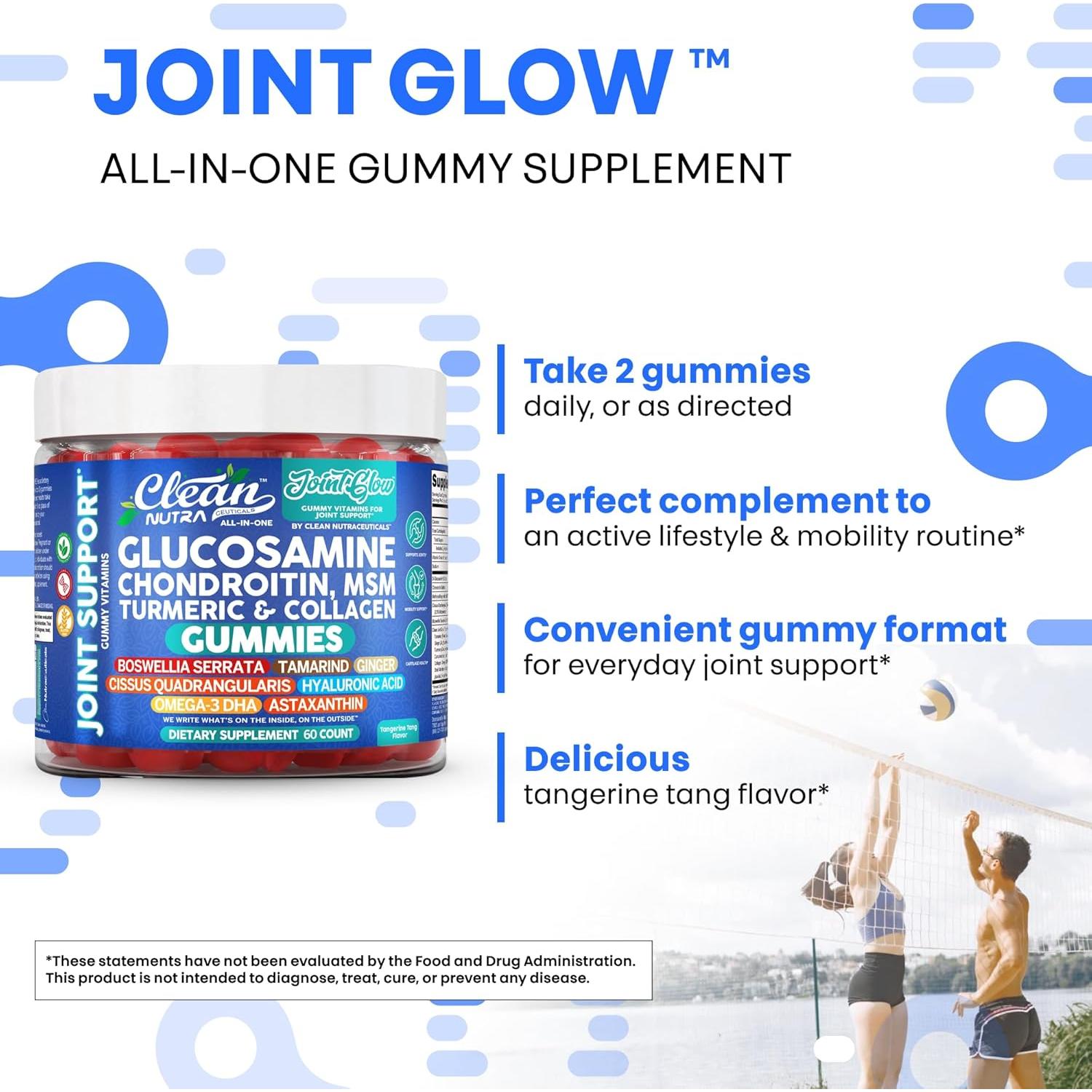 Gummies para Articulaciones Clean Nutra Glucosamina 60 Unidades