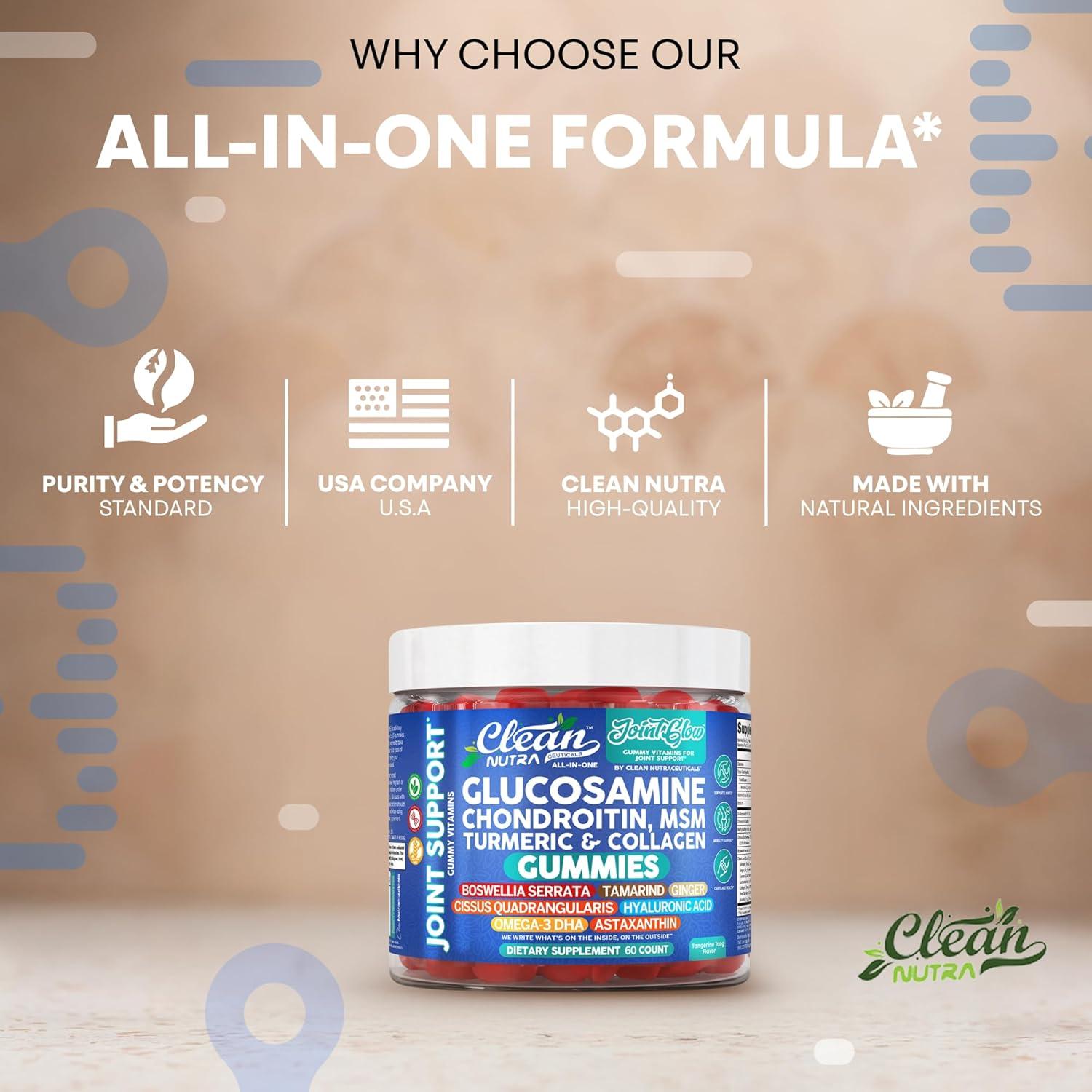 Gummies para Articulaciones Clean Nutra Glucosamina 60 Unidades