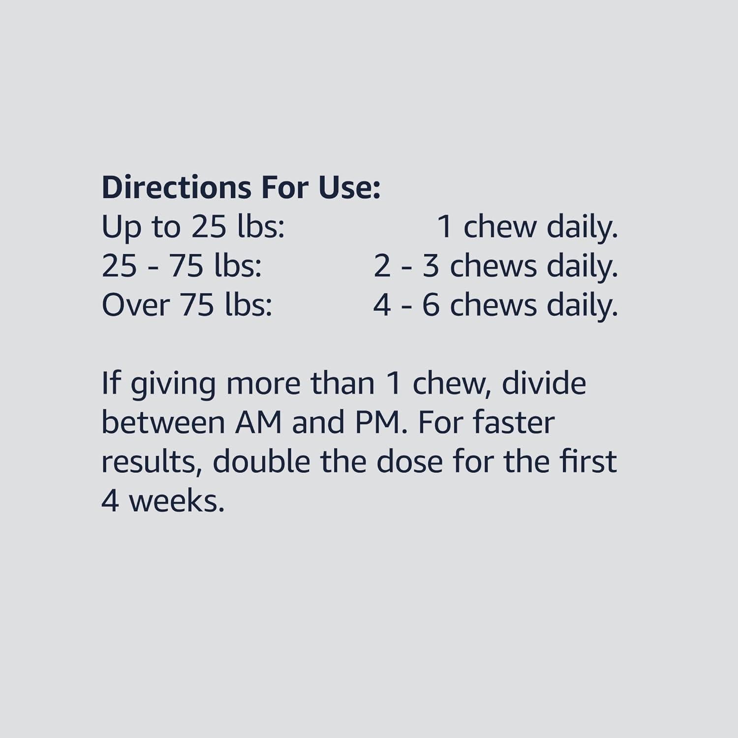 Suplemento Masticable para Caderas y Articulaciones Amazon Basics 60 Unidades