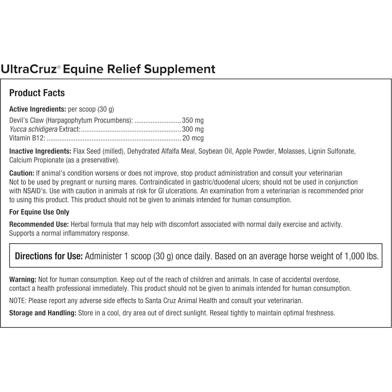 Suplemento Equino UltraCruz Alivio 2.27 kg - Pellets Nutritivos
