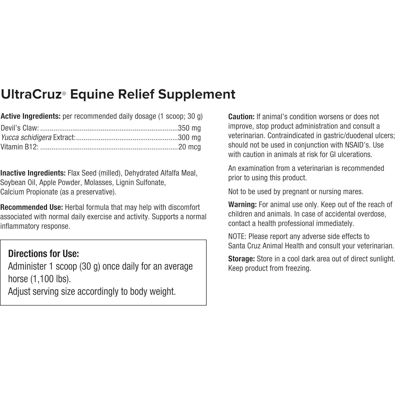 Suplemento Equino UltraCruz Alivio 2.27 kg - Pellets Nutritivos