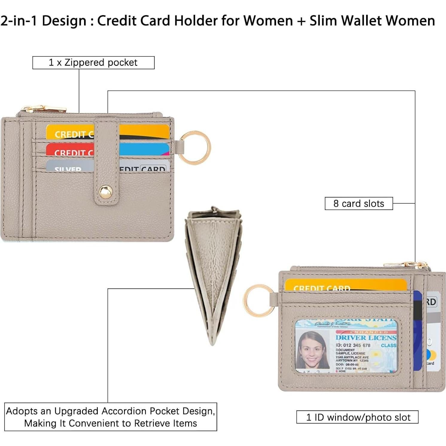 Billetera RFID KNGITRYI Pequeña para Mujeres Minimalista