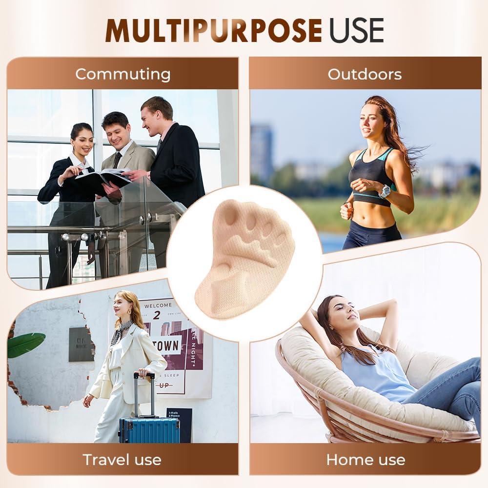 Almohadillas Metatarsales Mejoradas Koujut - 3 Pares Beige