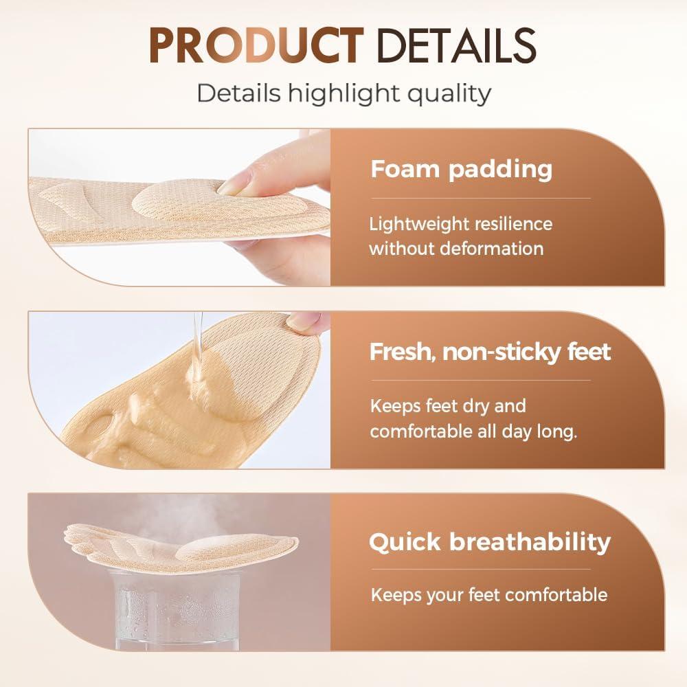 Almohadillas Metatarsales Mejoradas Koujut - 3 Pares Beige