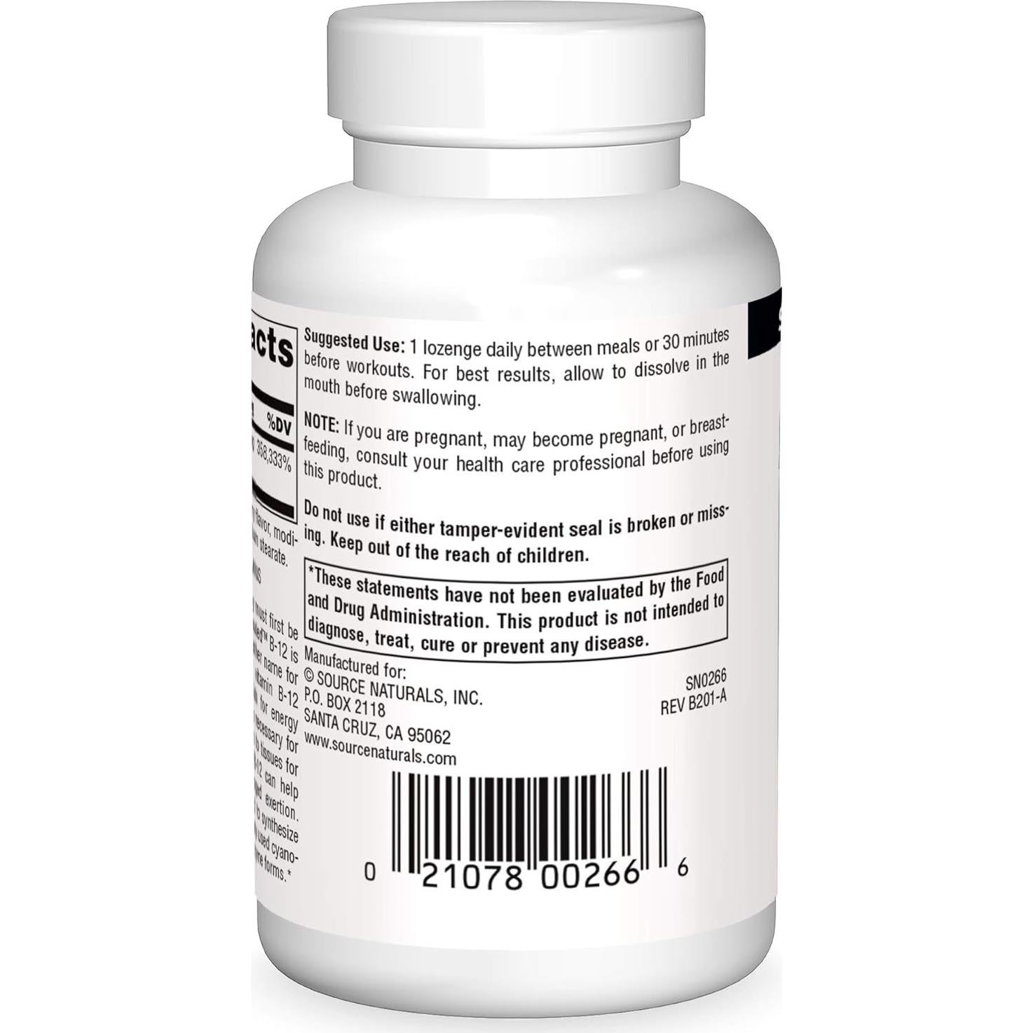 Suplemento B-12 Coenzimado Source Naturals 120 Pastillas