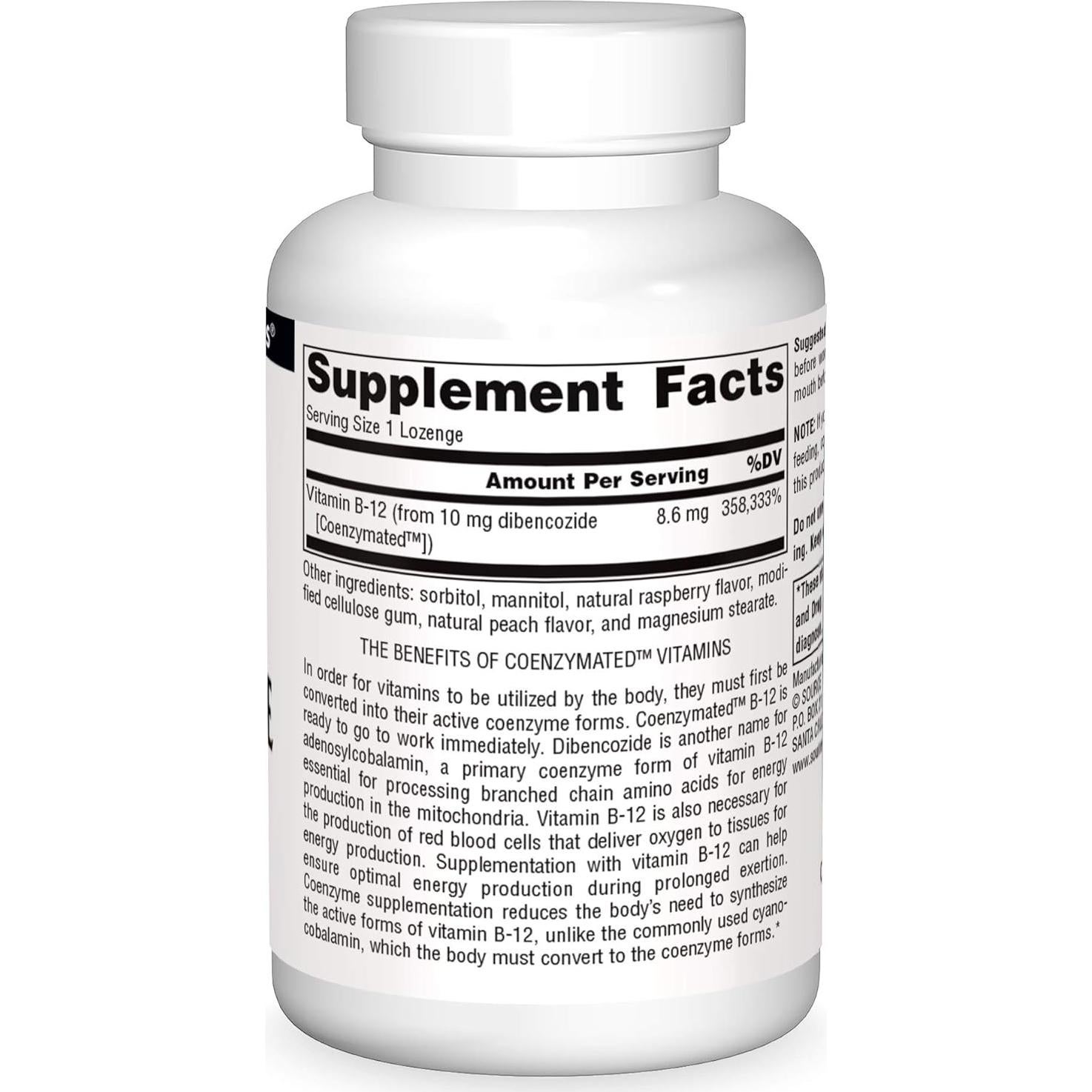 Suplemento B-12 Coenzimado Source Naturals 120 Pastillas