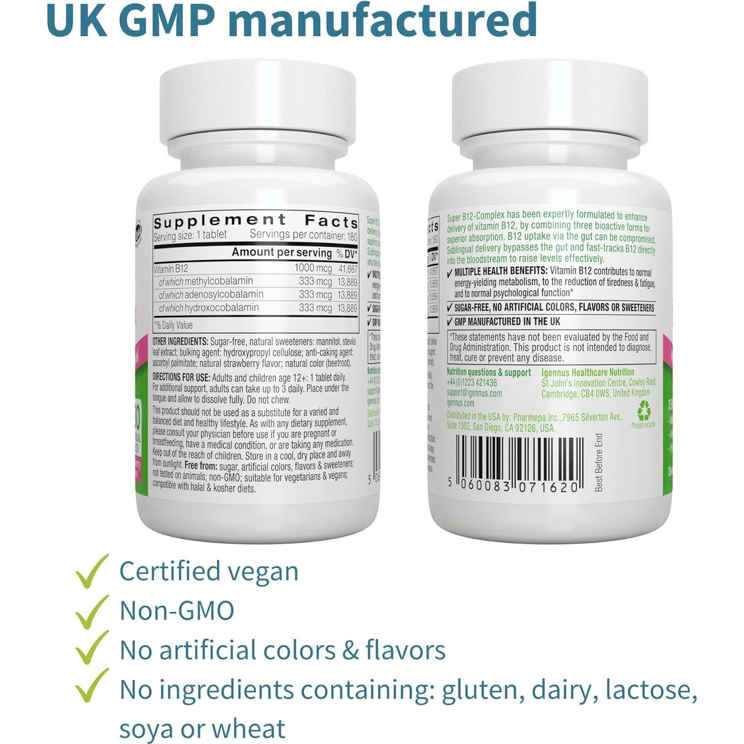 Paquete Vegano Omega-3 y B12 Sublingual Igennus 90 Cápsulas