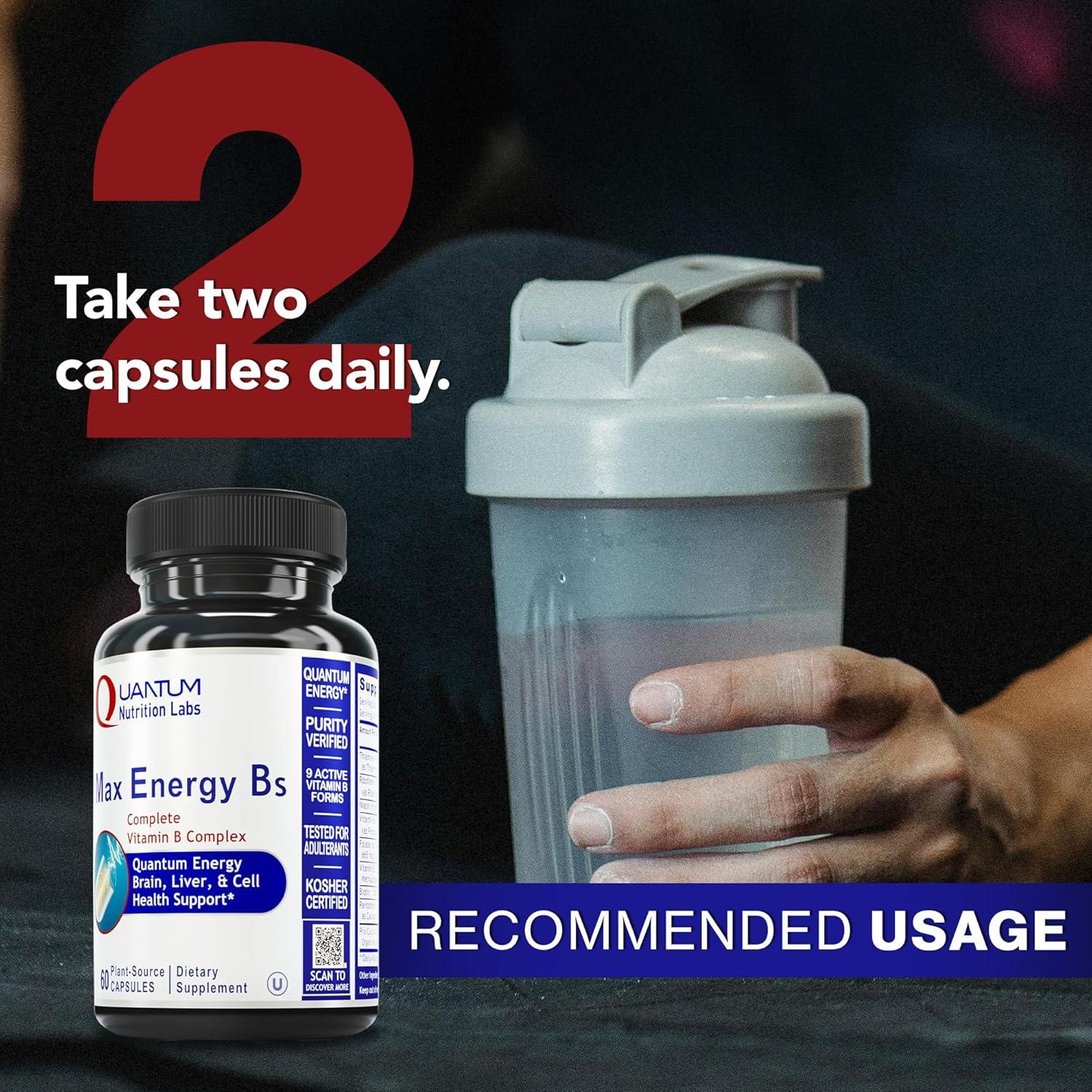 Suplemento Complejo de Vitaminas B Quantum Nutrition - 60 Cápsulas Vegetarianas