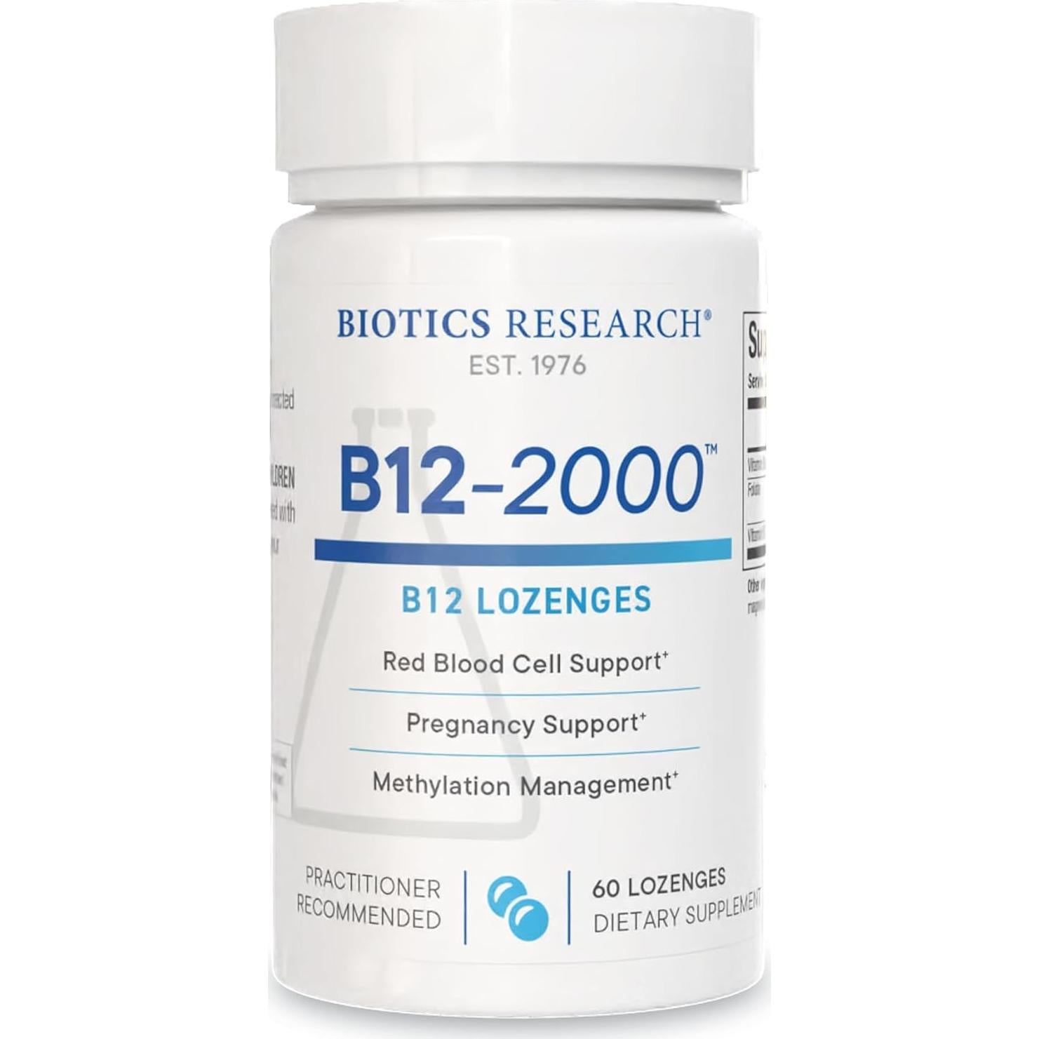 Biotics Research B12-2000 y Biomega-1000 Omega-3 60 Pastillas