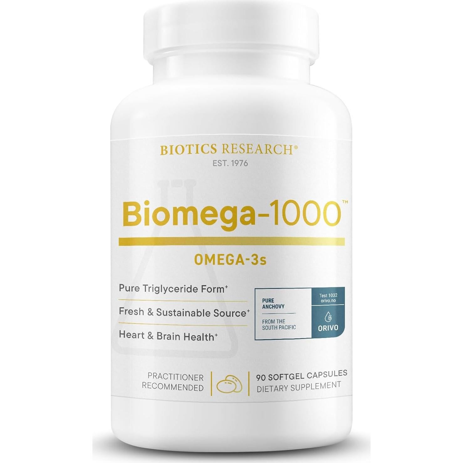 Biotics Research B12-2000 y Biomega-1000 Omega-3 60 Pastillas
