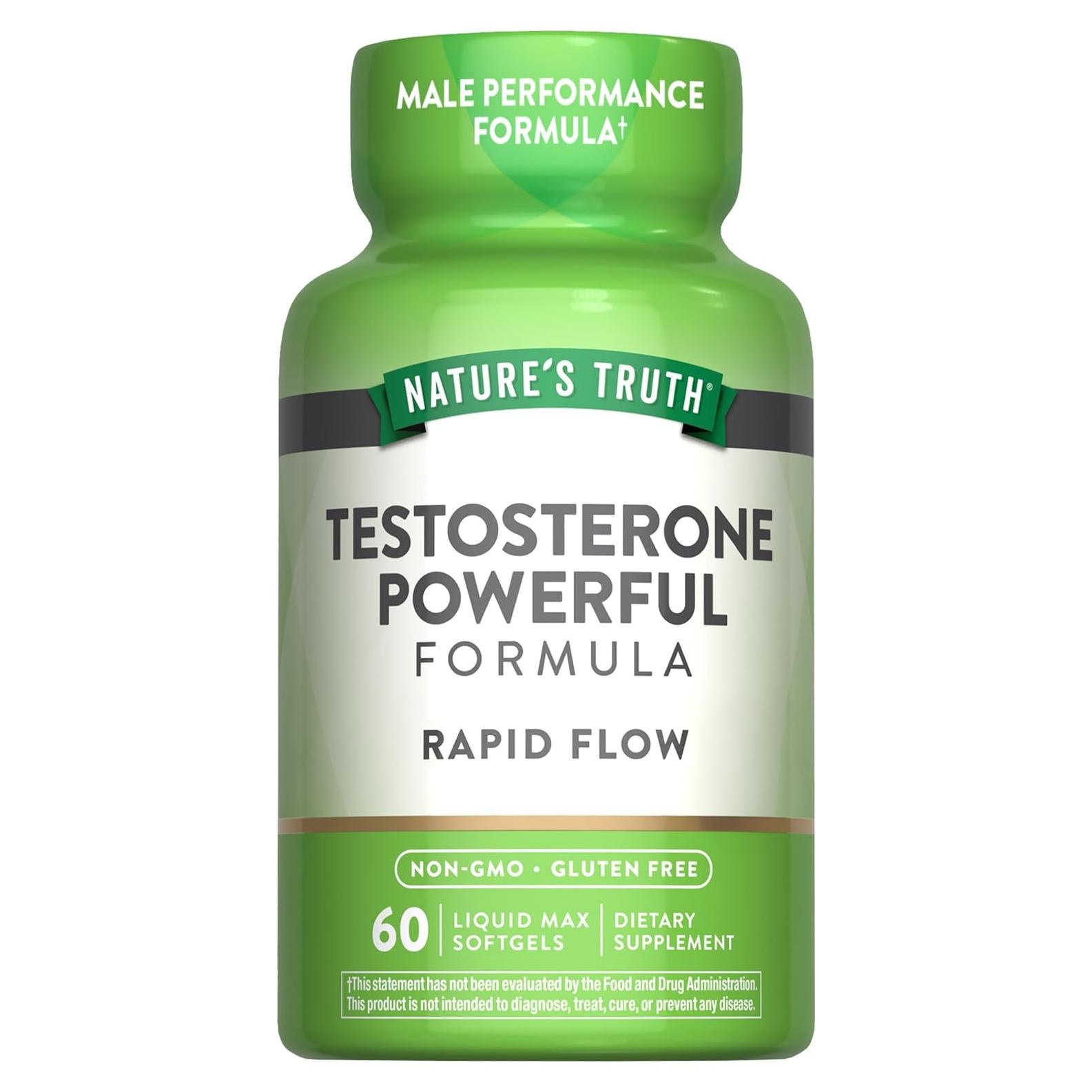 Suplemento de Testosterona Nature's Truth 60 Gelatinas Blandas