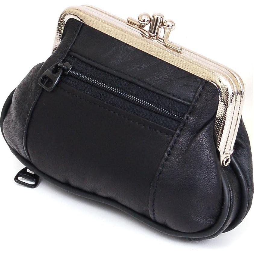 Cartera Mini de Cuero SBR Designs Negra con Cierres