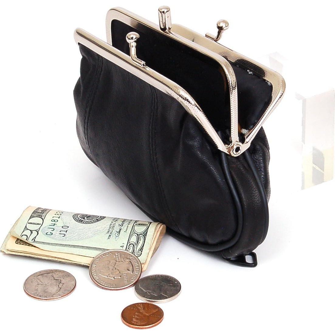 Cartera Mini de Cuero SBR Designs Negra con Cierres