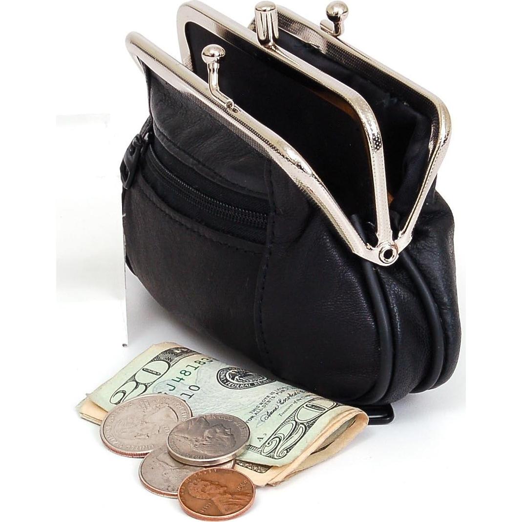 Cartera Mini de Cuero SBR Designs Negra con Cierres