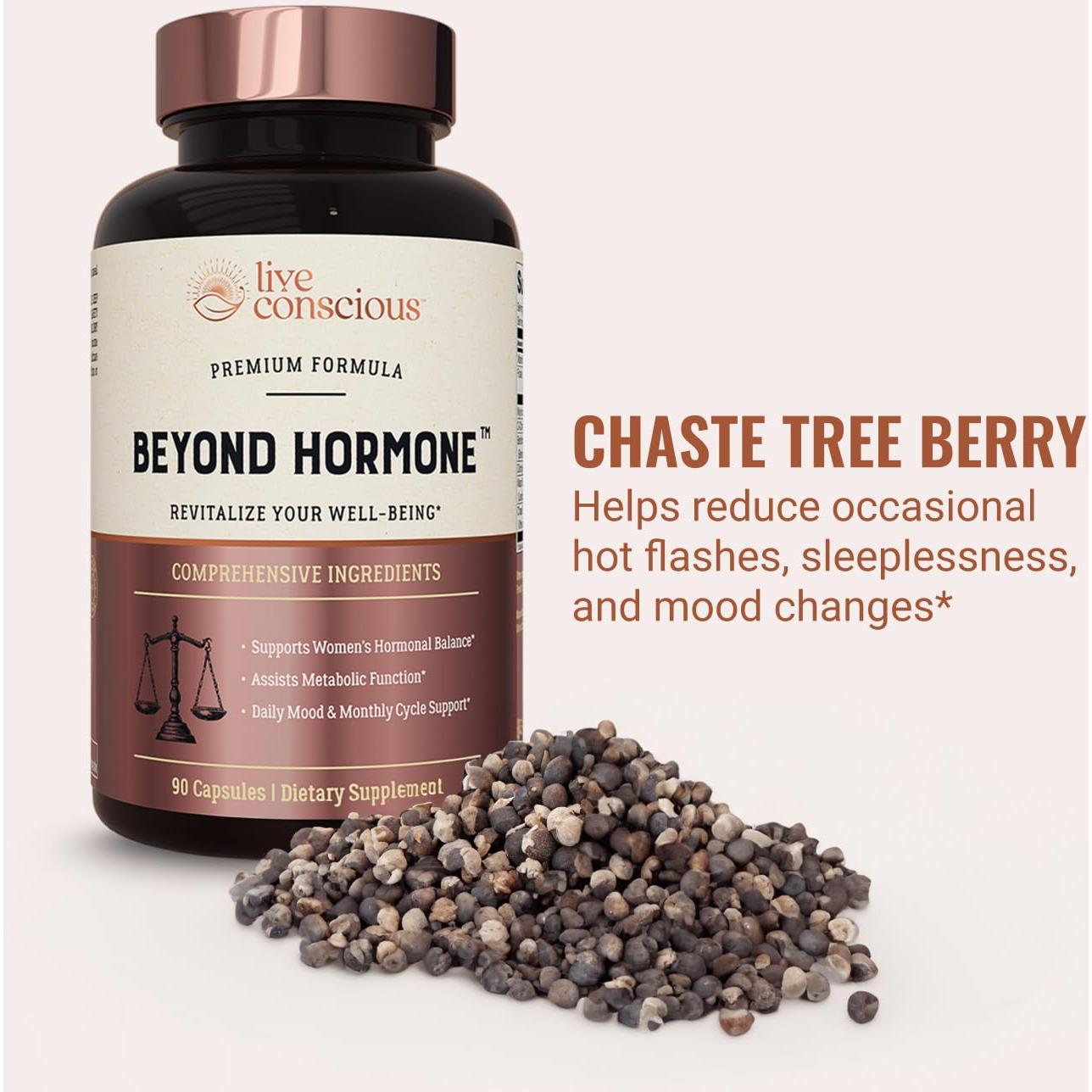 Suplemento Menopausia Live Conscious - 90 Cápsulas - Equilibrio Hormonal