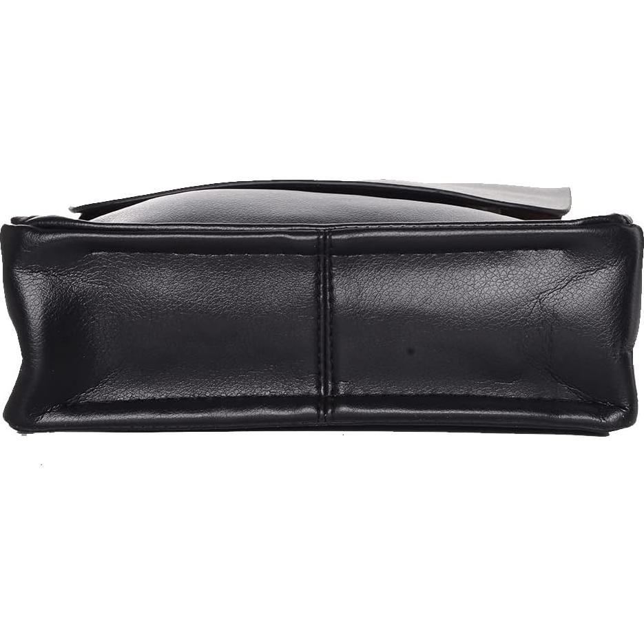 Bolsa de Mensajero de Cuero Henmifyer Marrón 23x6.6x25.9cm