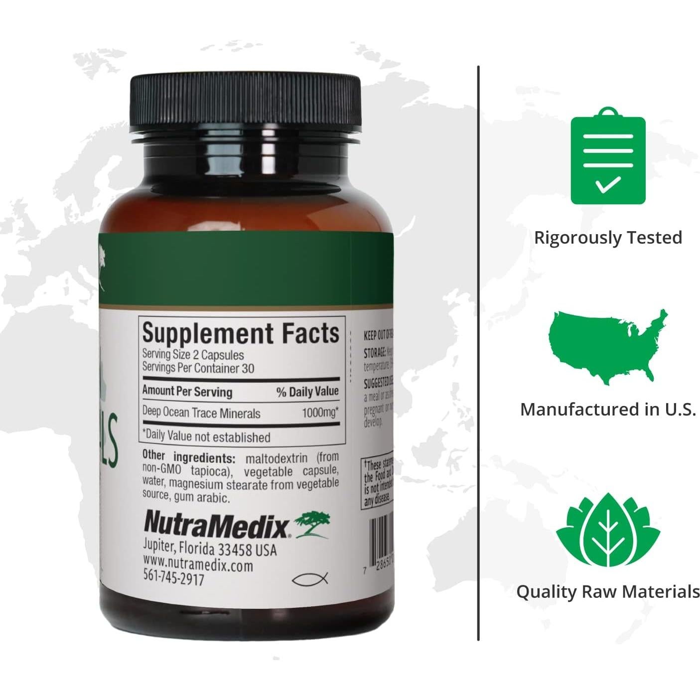 Suplemento de Minerales Traza NutraMedix 1000mg 60 Cápsulas