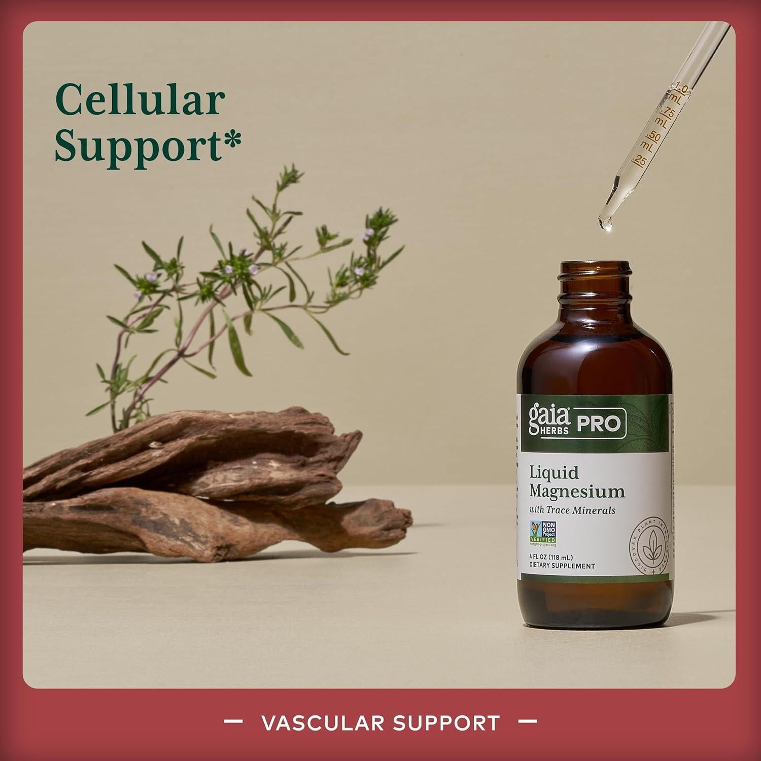 Suplemento Líquido de Magnesio Gaia Herbs 118 ml - Energía Celular