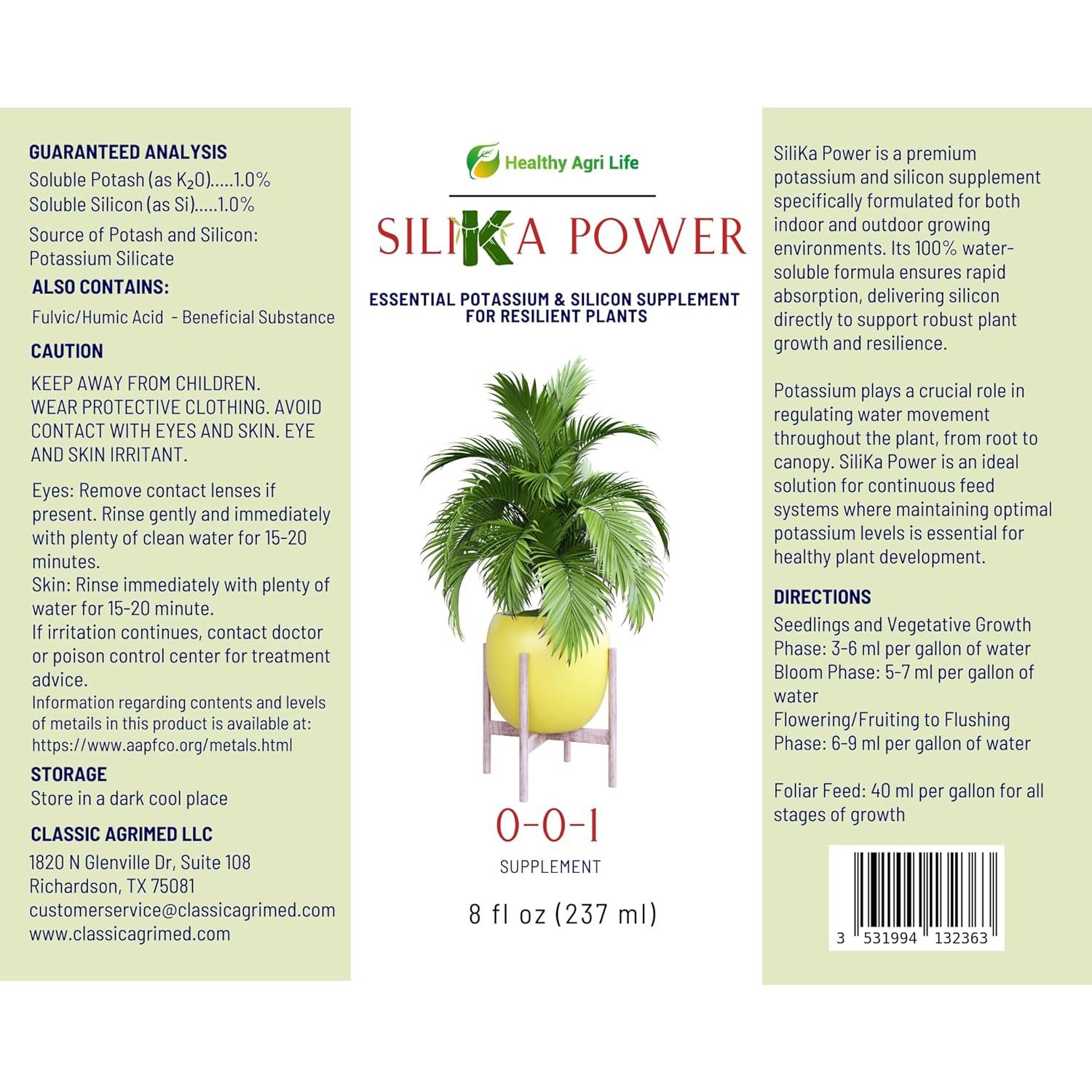 SiliKa Power Fertilizante de Silicio Líquido 236.6 ml