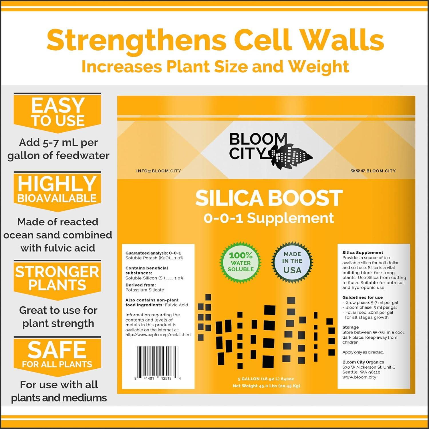 Fertilizante Líquido Silica Boost Bloom City 0.95 L - Nutrientes Orgánicos