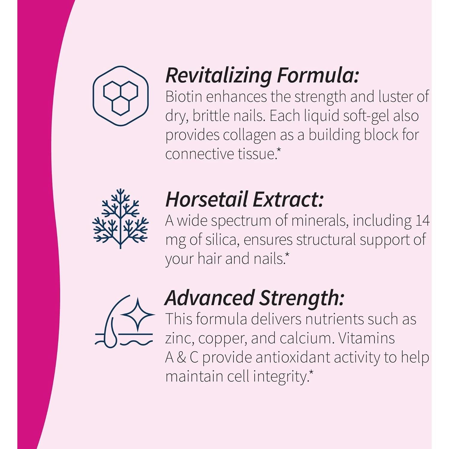 Suplemento Gelatinoso Applied Nutrition Cabello y Uñas 60 Unidades