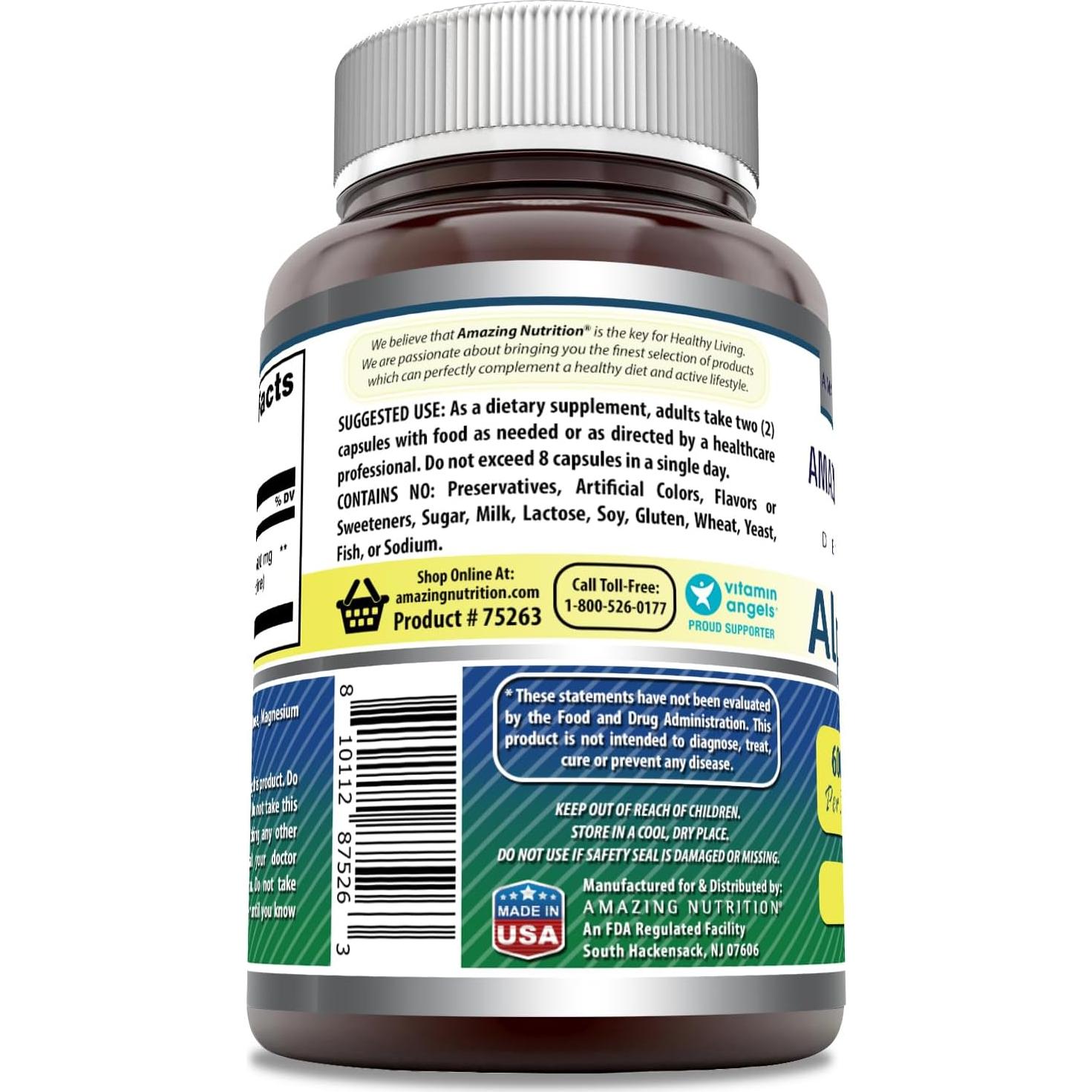 Suplemento Alpha GPC Fórmulas Asombrosas 600 mg 120 Cápsulas