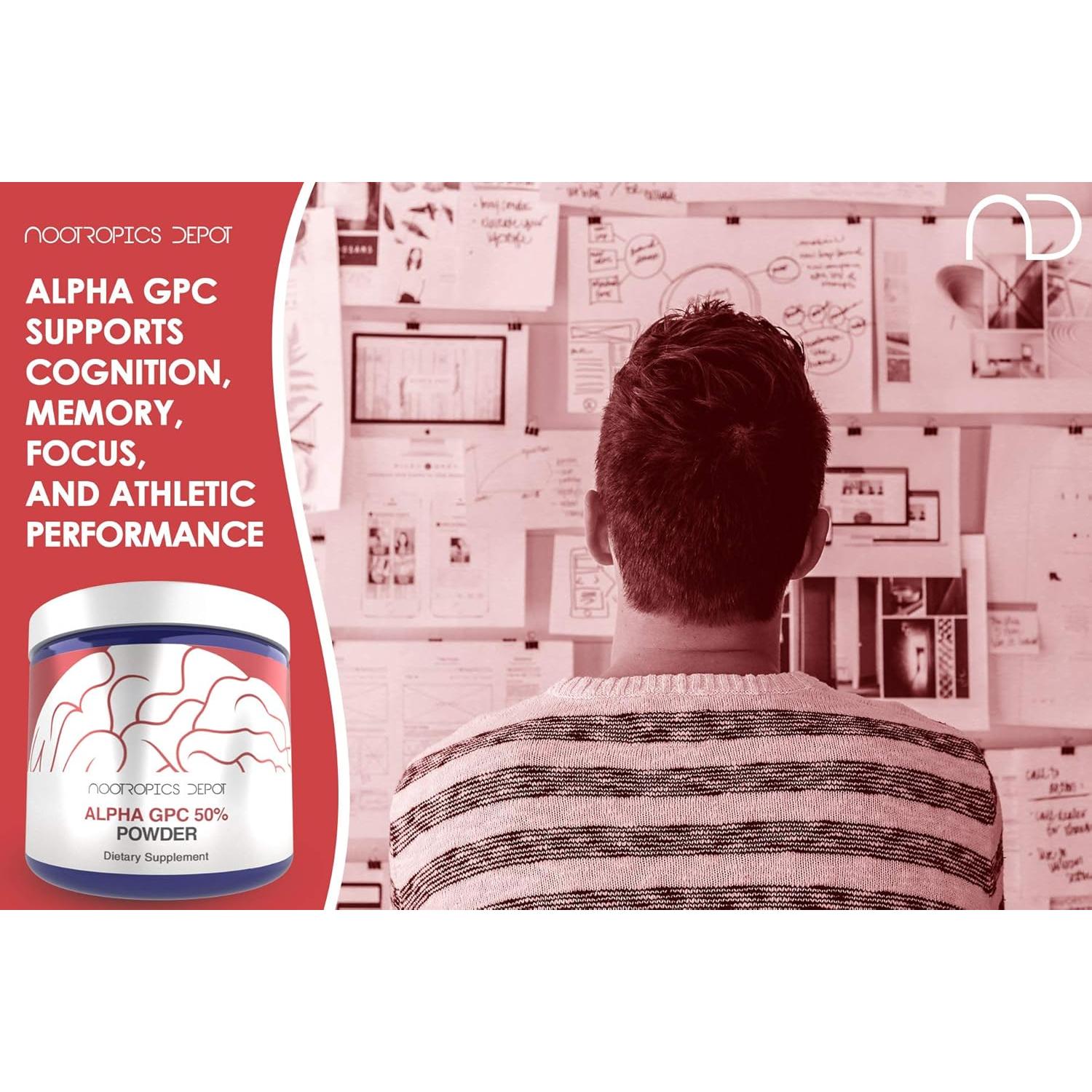 Alpha GPC Nootropics Depot 60g - Suplemento Cognitivo