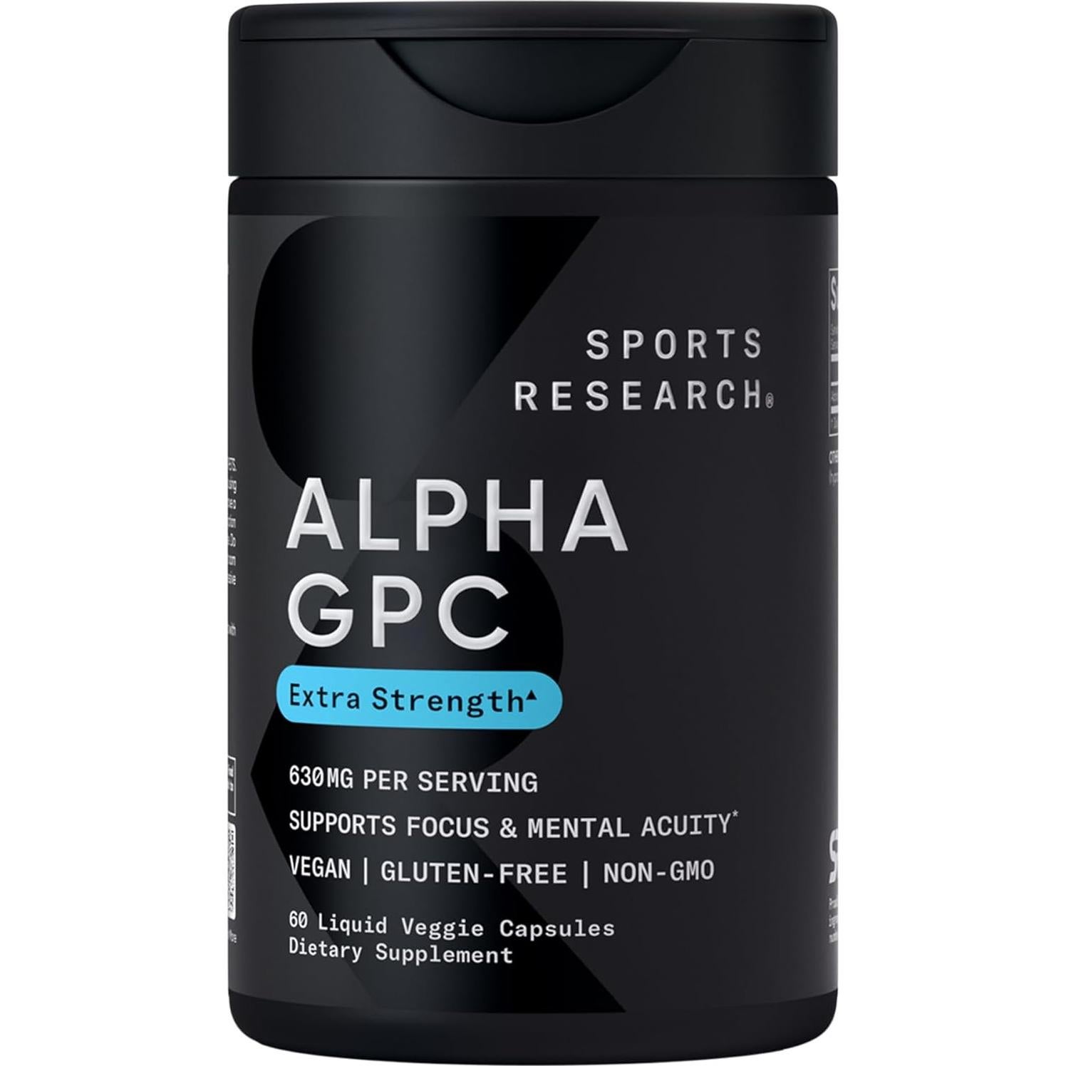 Multivitaminas Sports Research Alpha GPC Omega-3 Magnesio 2000mg