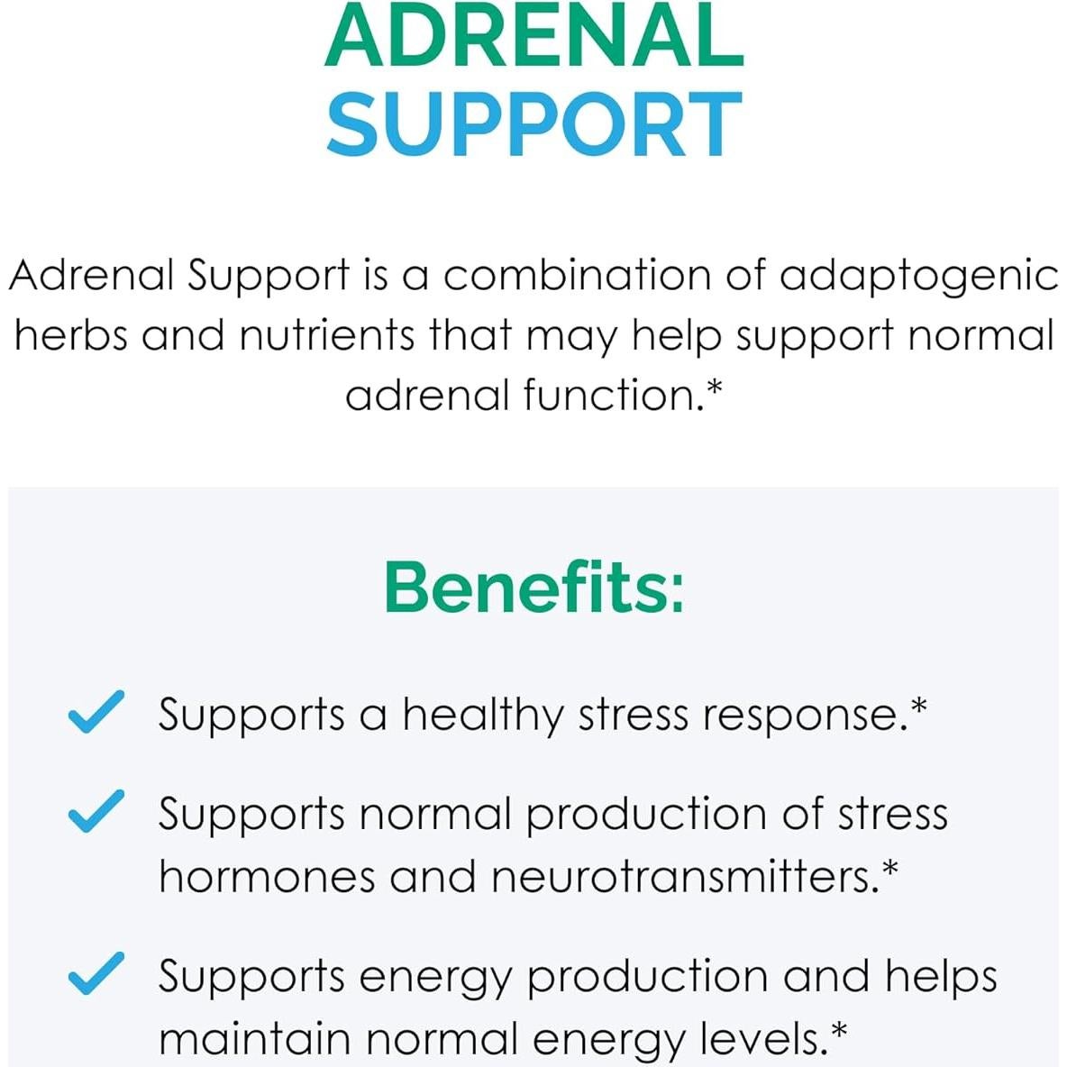 Rootcology Soporte Adrenal 90 Cápsulas | Fórmula Herbal con Vitamina B6