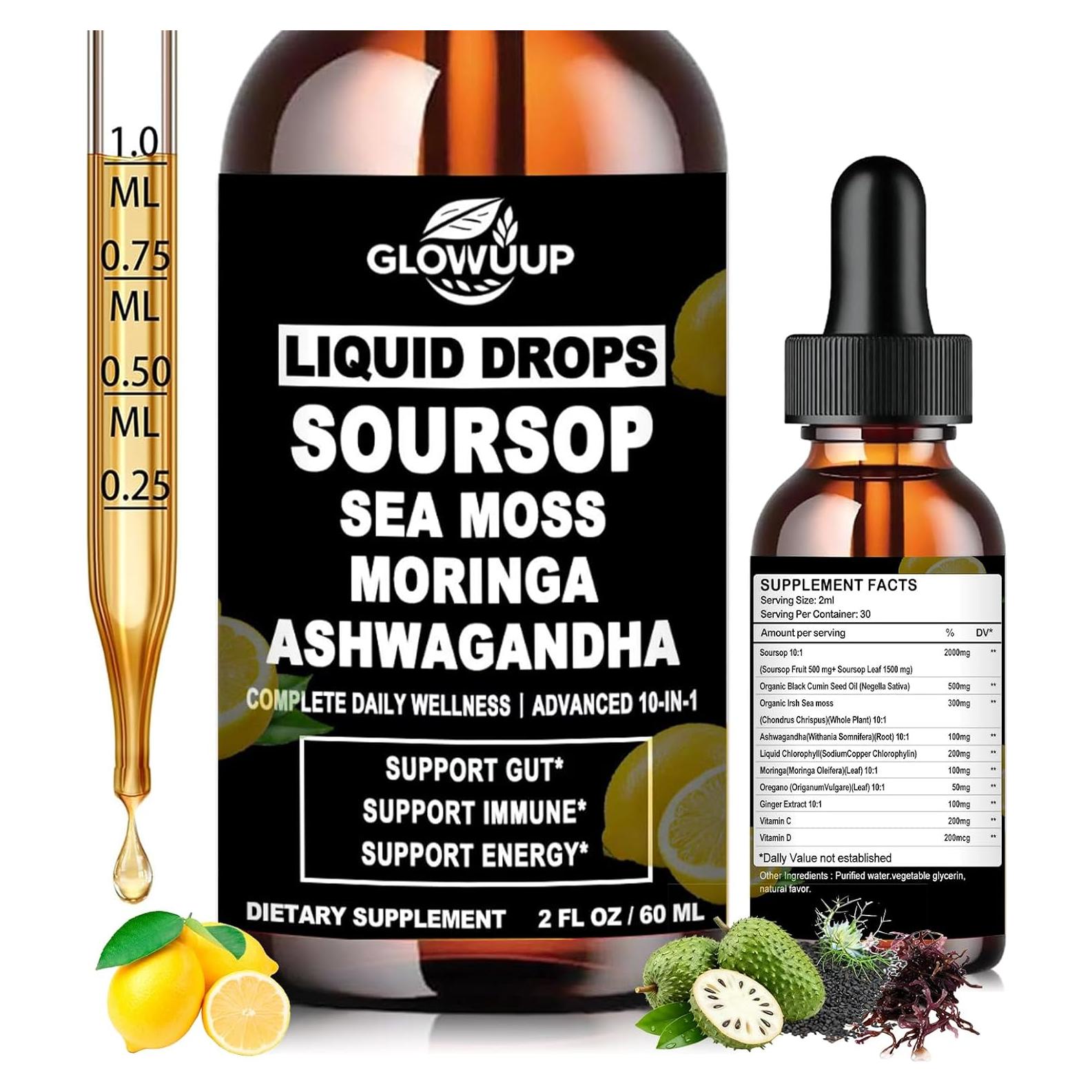 Gotas Amargas de Soursop GLOVVUUP 60 ml - Suplemento Orgánico