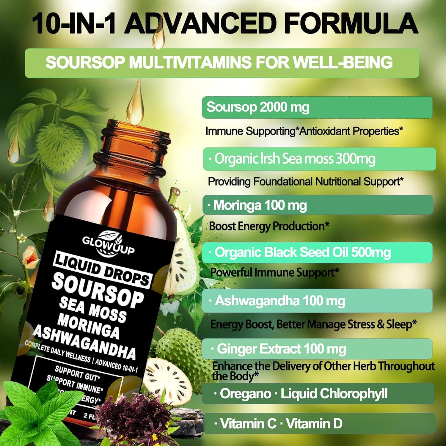 Gotas Amargas de Soursop GLOVVUUP 60 ml - Suplemento Orgánico