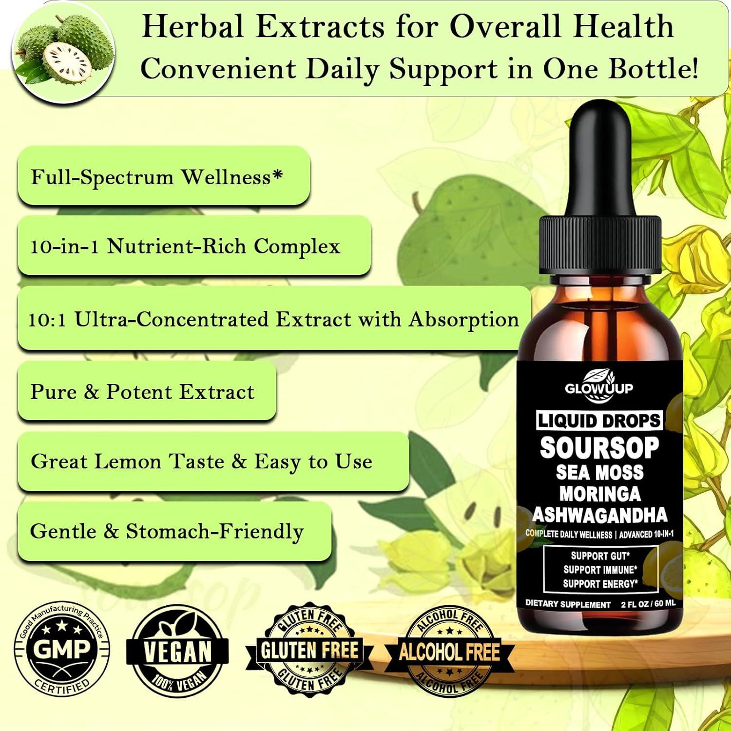 Gotas Amargas de Soursop GLOVVUUP 60 ml - Suplemento Orgánico