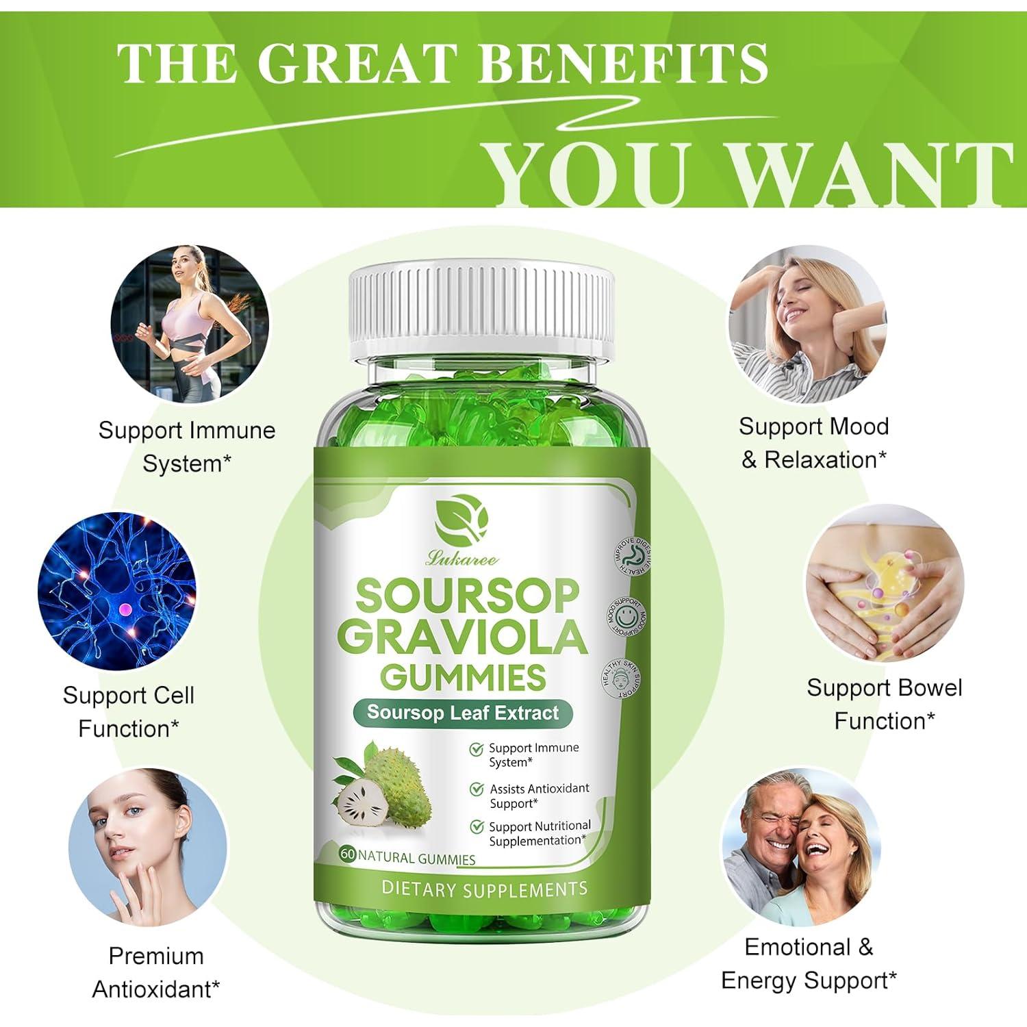 Gominolas de Graviola Lukaree - 120 G, Veganas y Sin Gluten