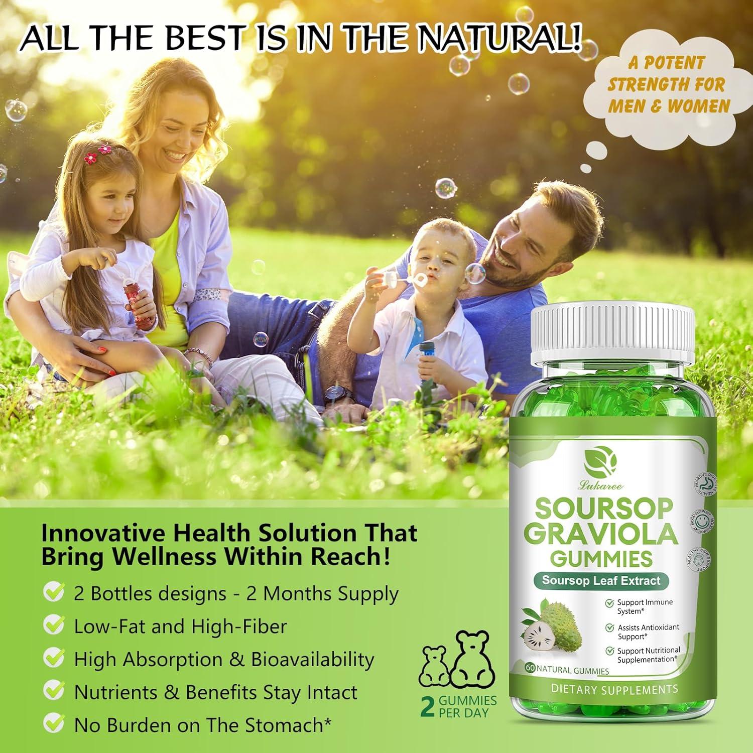 Gominolas de Graviola Lukaree - 120 G, Veganas y Sin Gluten