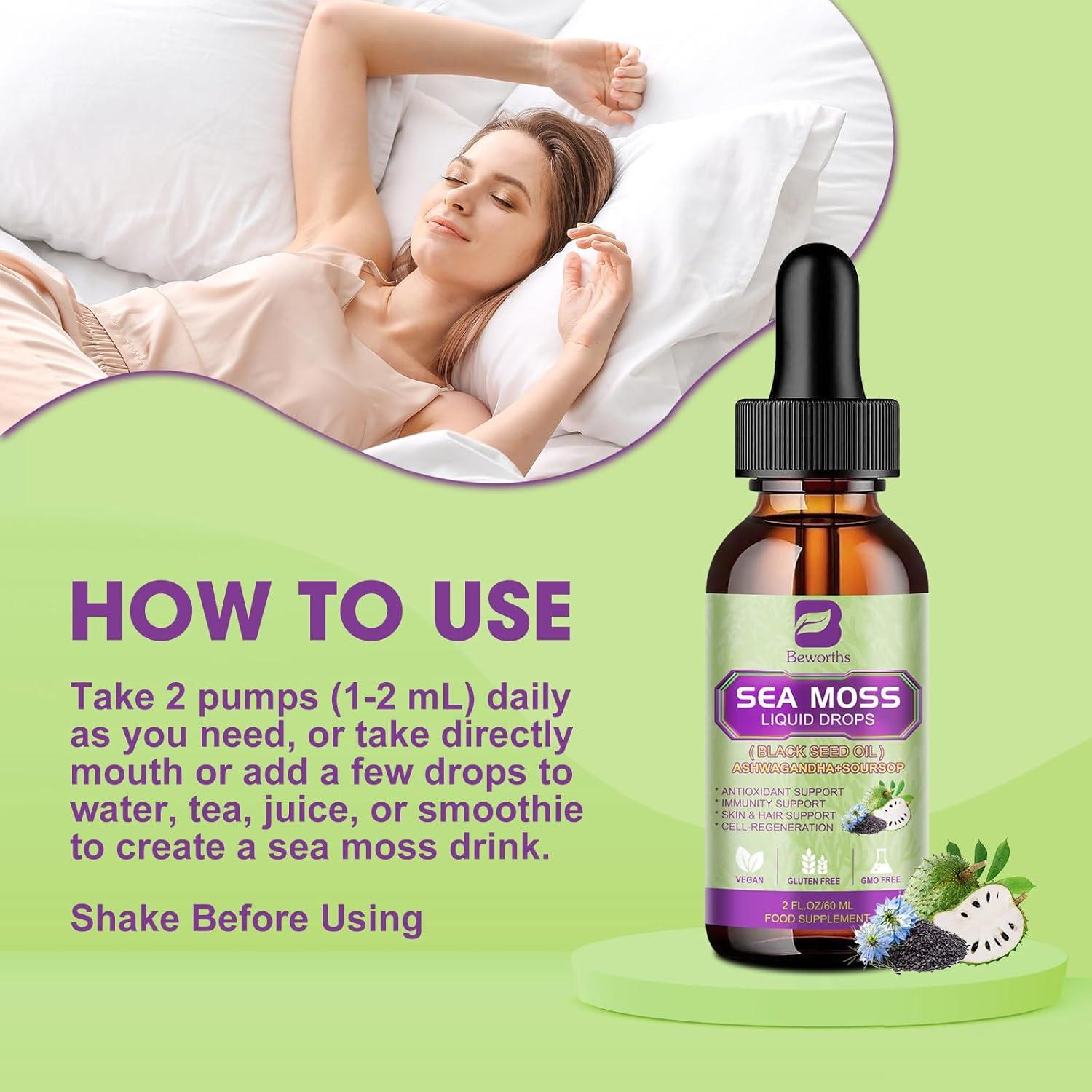 Gotas Líquidas de Musgo Marino B BEWORTHS 59 mL Suplemento